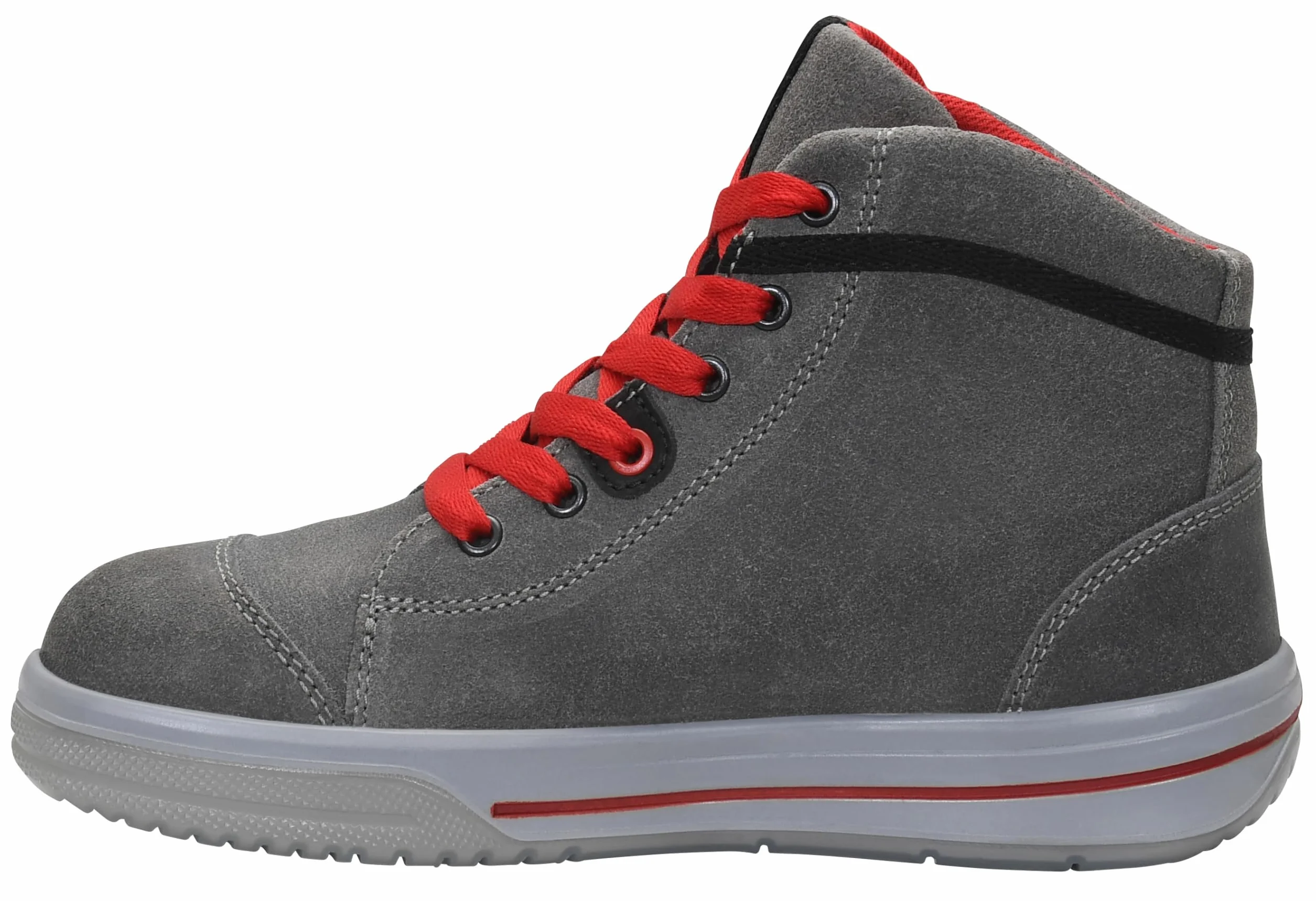 ELTEN Uniseks Elten Sicherheitsschuhe Vintage Mid Esd S3, Herren, Sportlich, Sneaker, Leicht, Grau/Rot, Stahlkappebuty ochronne