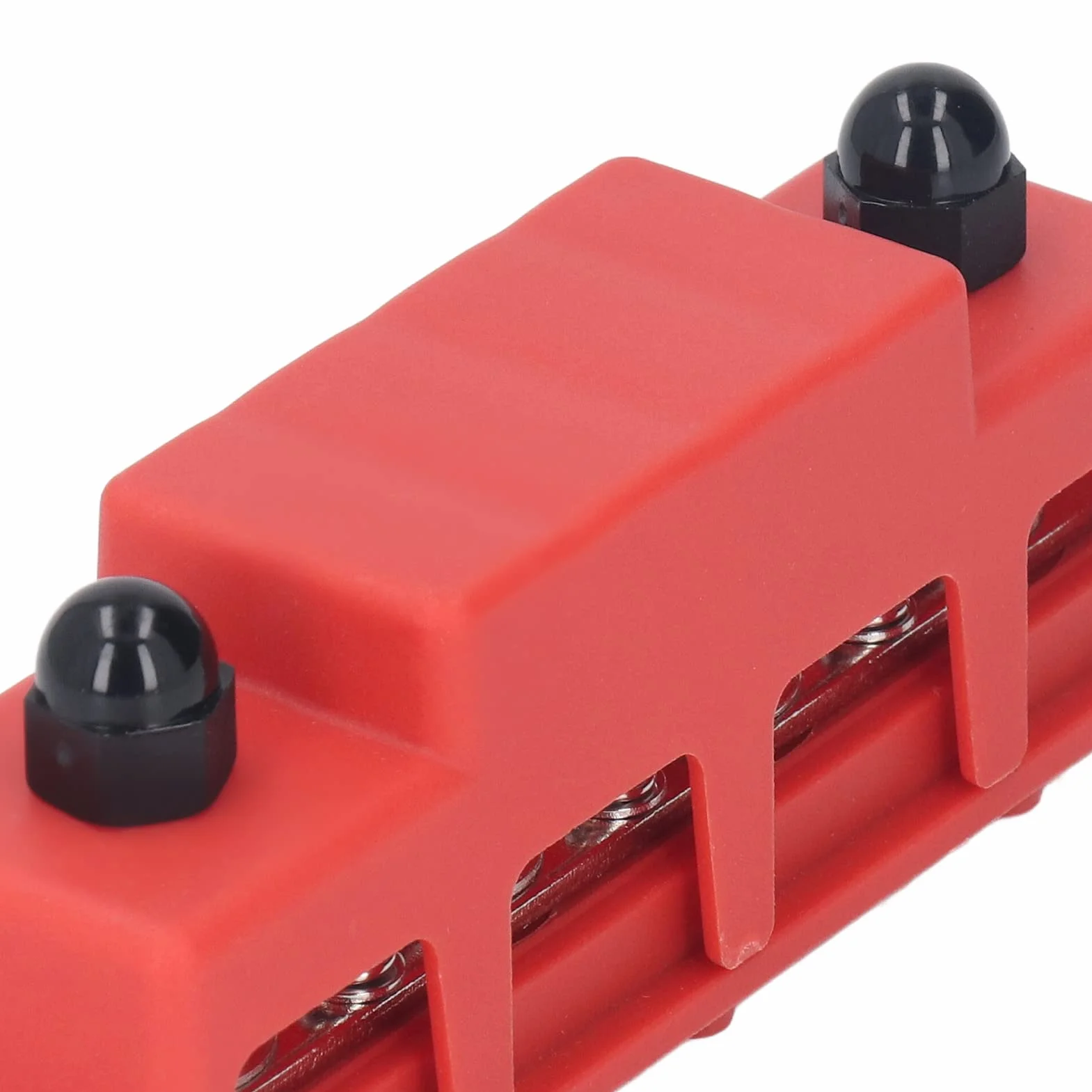 Blok Zacisków Szynowych M8 Heavy Duty 4 Terminal Blok Dystrybucji Zasilania DC48V 250A 2 szt. Konstrukcja Modułu Szyna Zbiorcza Box