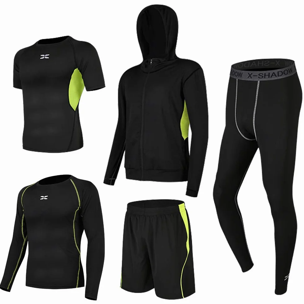 Superora Zestaw odzieży fitness, 5 sztuk, męski strój sportowy