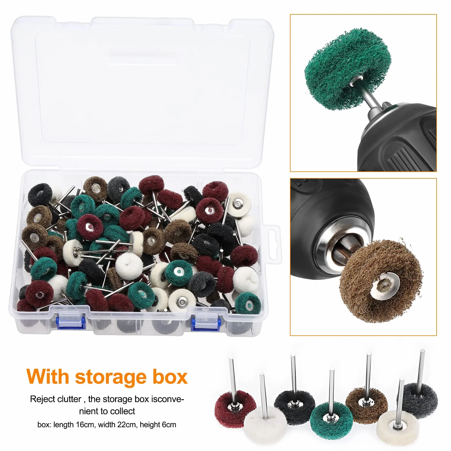 140 sztuk 25 mm ścierne tarcze polerskie, akcesoria polerskie do narzędzi obrotowych Dremel ziarnistość 80/150/240/320/600/800/1000 do narzędzi obrotowych Dremel