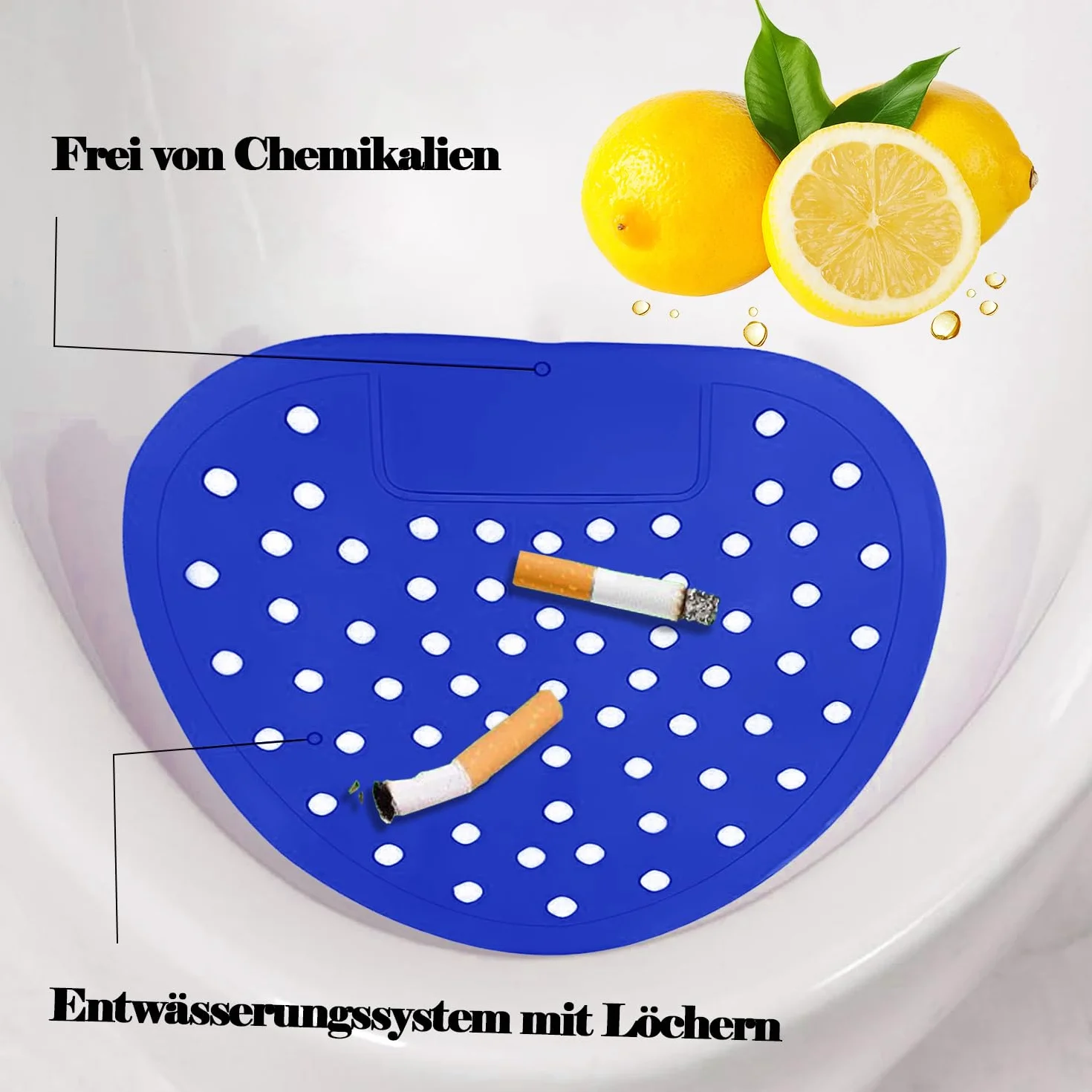 Sitko do pisuaru, ochrona przed pryskaniem z zapachem, sitko do usuwania zapachów, wkład do różnego rodzaju centrów handlowych, biur i szkoły, niebieskie