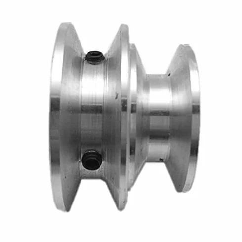 Podwójne rowkowanie ze stopu aluminium 50/60 mm koło pasowe 8-20 mm stałe wiertło do wału silnika (średnica otworu 8 mm)