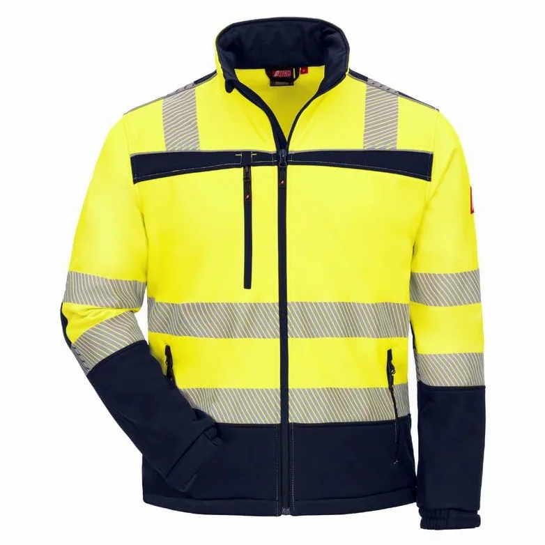 Nitras Kurtka softshellowa MOTION TEX VIZ 7172, żółta/granatowa, rozmiar 5XL