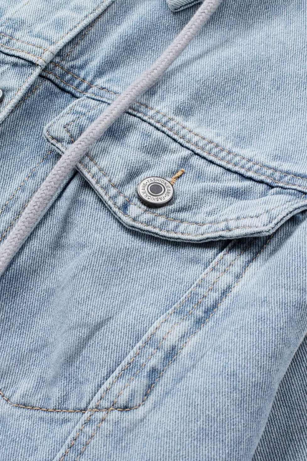 Damskie kurtki dżinsowe, damska sprana bawełniana kurtka dżinsowa jasnoniebieska bluza z kapturem postarzana moda wiosna jesień krótkie topy luźny krój vintage płaszcz chłopak kurtka dżinsowa