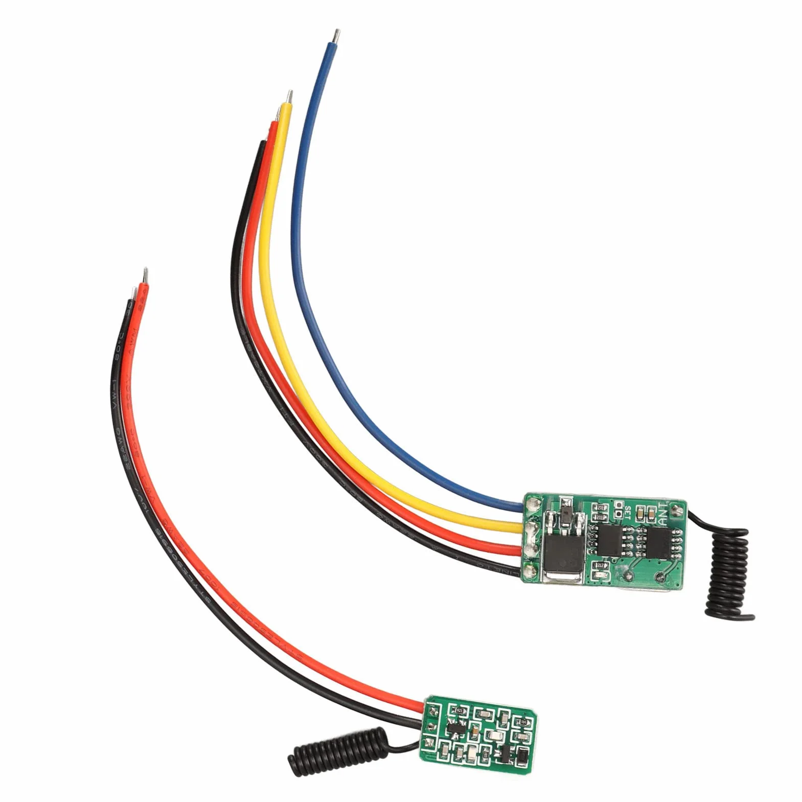 Zestaw Przełączników Zdalnego Sterowania RF, w Tym Odbiornik DC6V do 36V i Nadajnik DC5V do 24V Mini Przełącznik RF Bezstykowa Mała Płytka PCB 433MHz do Drzwi ściennych