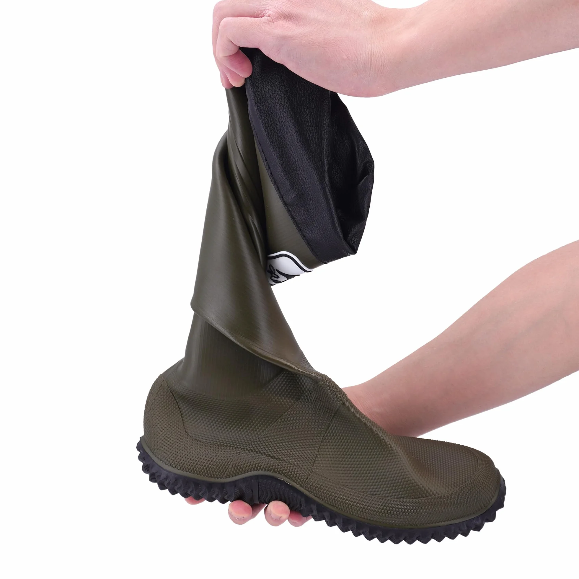 JOMIX Buty przeciwdeszczowe Mężczyźni Kobiety Antypoślizgowe Wodoodporne Gumowe Buty Składane Wysokie Buty Wędkarskie Piesze Wycieczki Camping Praca Ogród Wodoodporność Całkowita Lekkie i kompaktowe