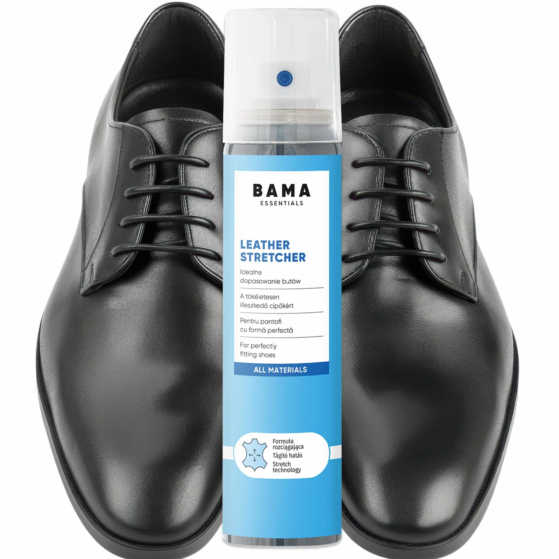 Bama Leather Stretcher – Spray do Rozszerzania Obuwia ze Skóry, Zamszu i Nubuku – Zmiękcza i Rozciąga Buty dla Idealnego Dopasowania – Transparentny, 75ml