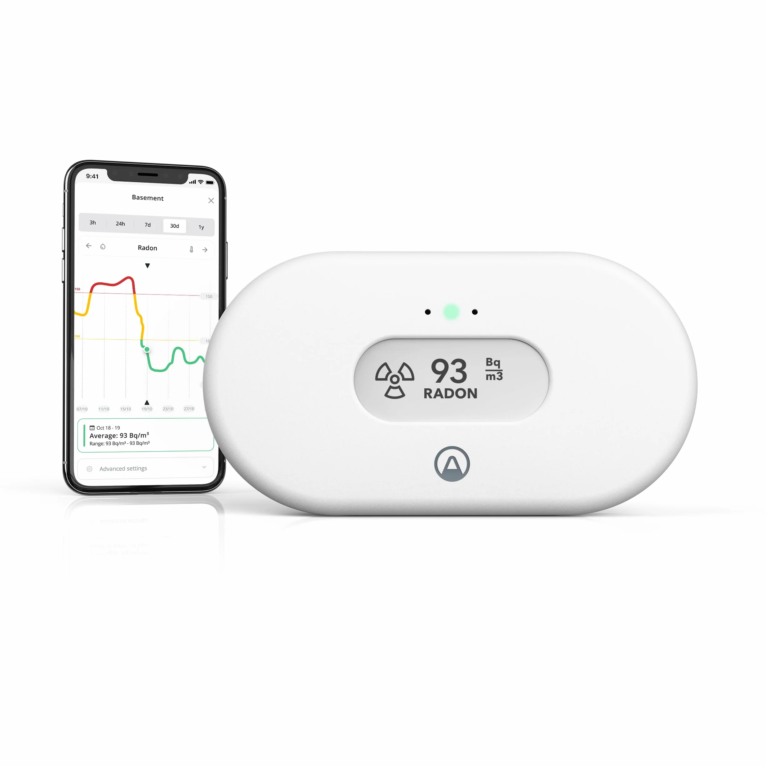 Airthings View Radon 2989 – urządzenie mierzące poziom stężenia radonu (radon, wilgotność, temperatura)