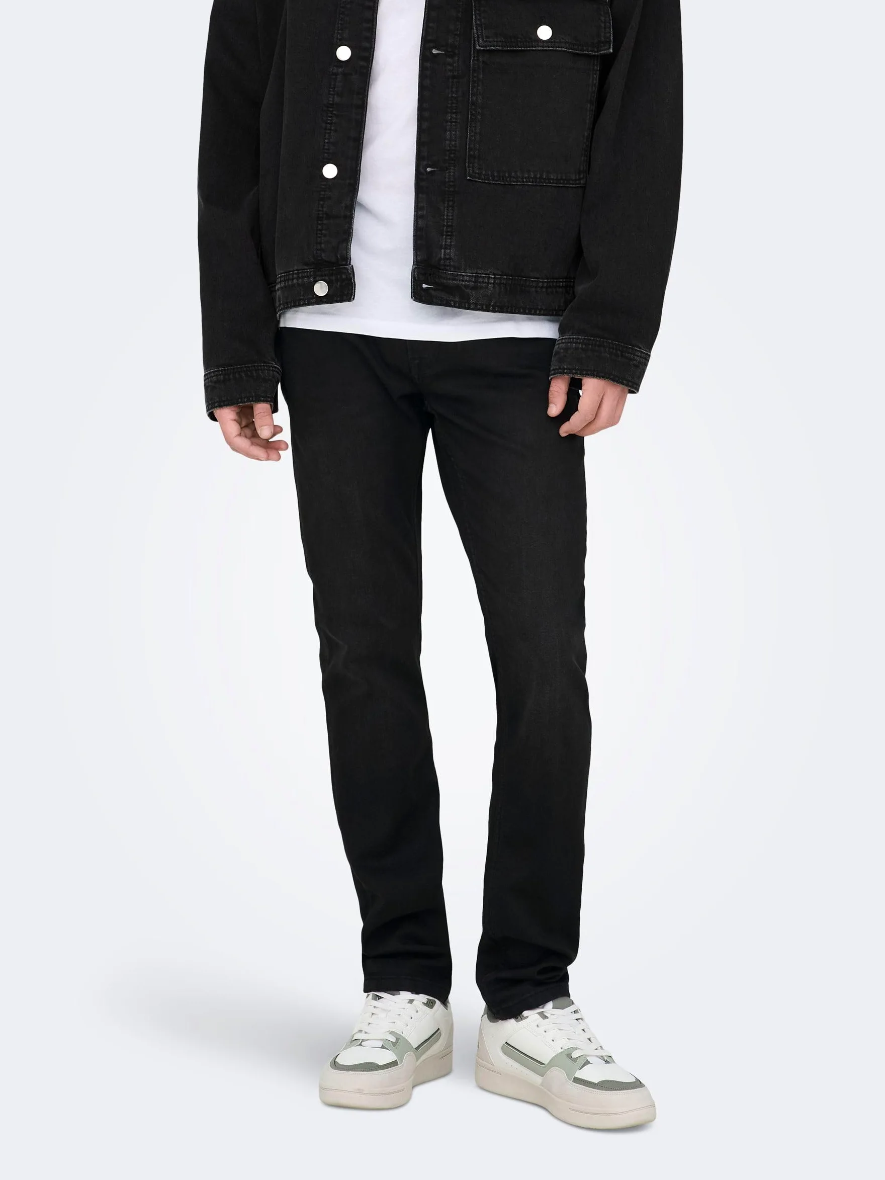 ONLY & SONS Onswarp Grey Dcc 2051 Noos Dżinsy skinny Mężczyźni