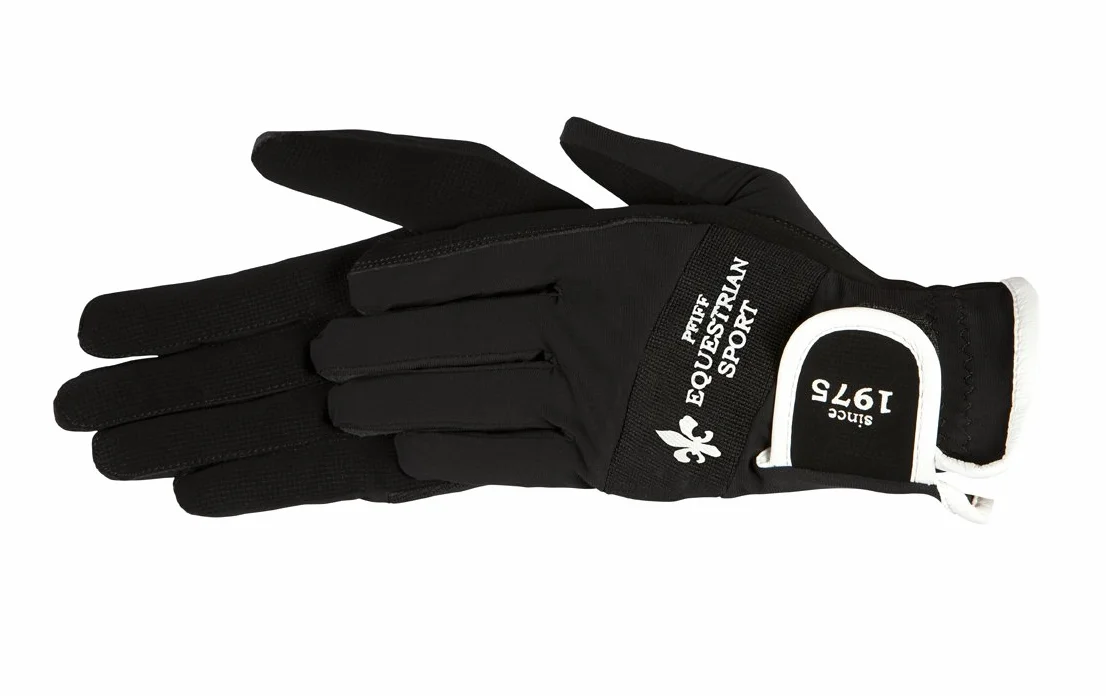 Pfiff 101391 damskie rękawiczki, rękawiczki do jazdy konnej, czarne, XS-XL