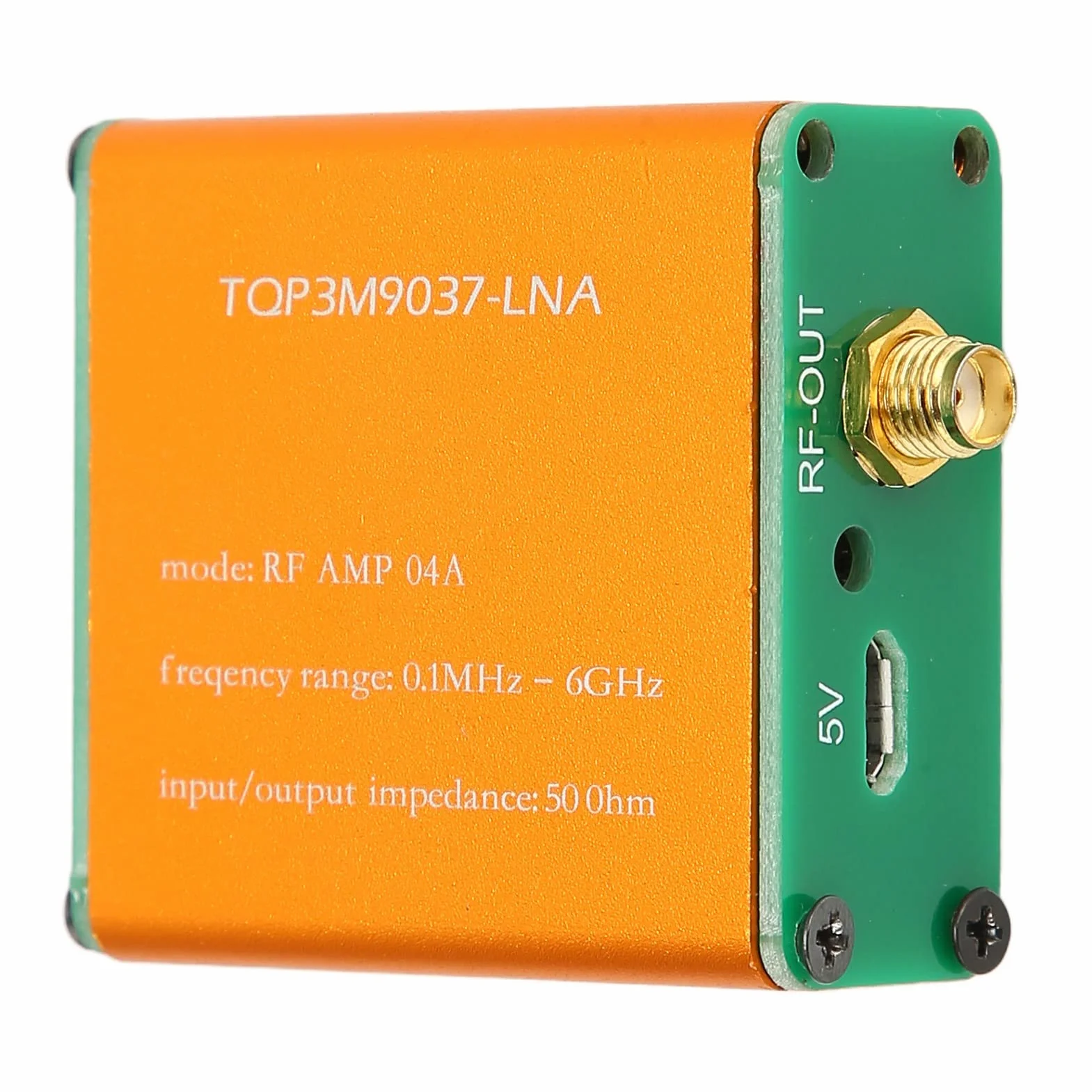 Niski poziom szumów 0,1 MHz 6 GHz, wzmacniacz LNA 20 dB z wysokim wzmocnieniem do krótkofalowych radia FM HF, moduł przedwzmacniacza mocy, gniazdo SMA (dostarczany bez baterii)