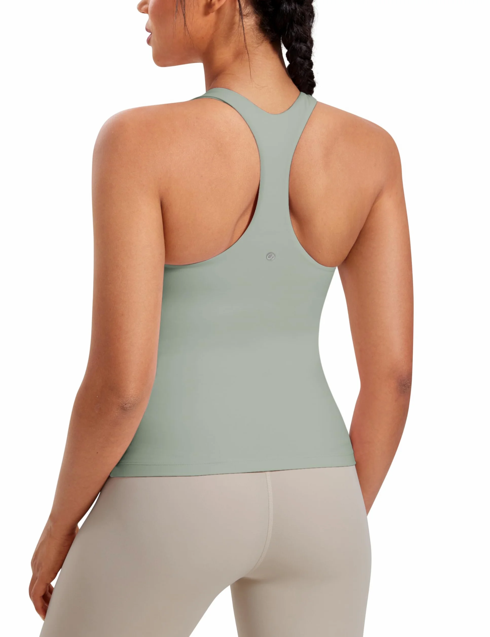 CRZ YOGA Ladies Butterluxe Tank Tops Racerback Sportowy top do jogi i fitnessu z wbudowanym biustonoszem