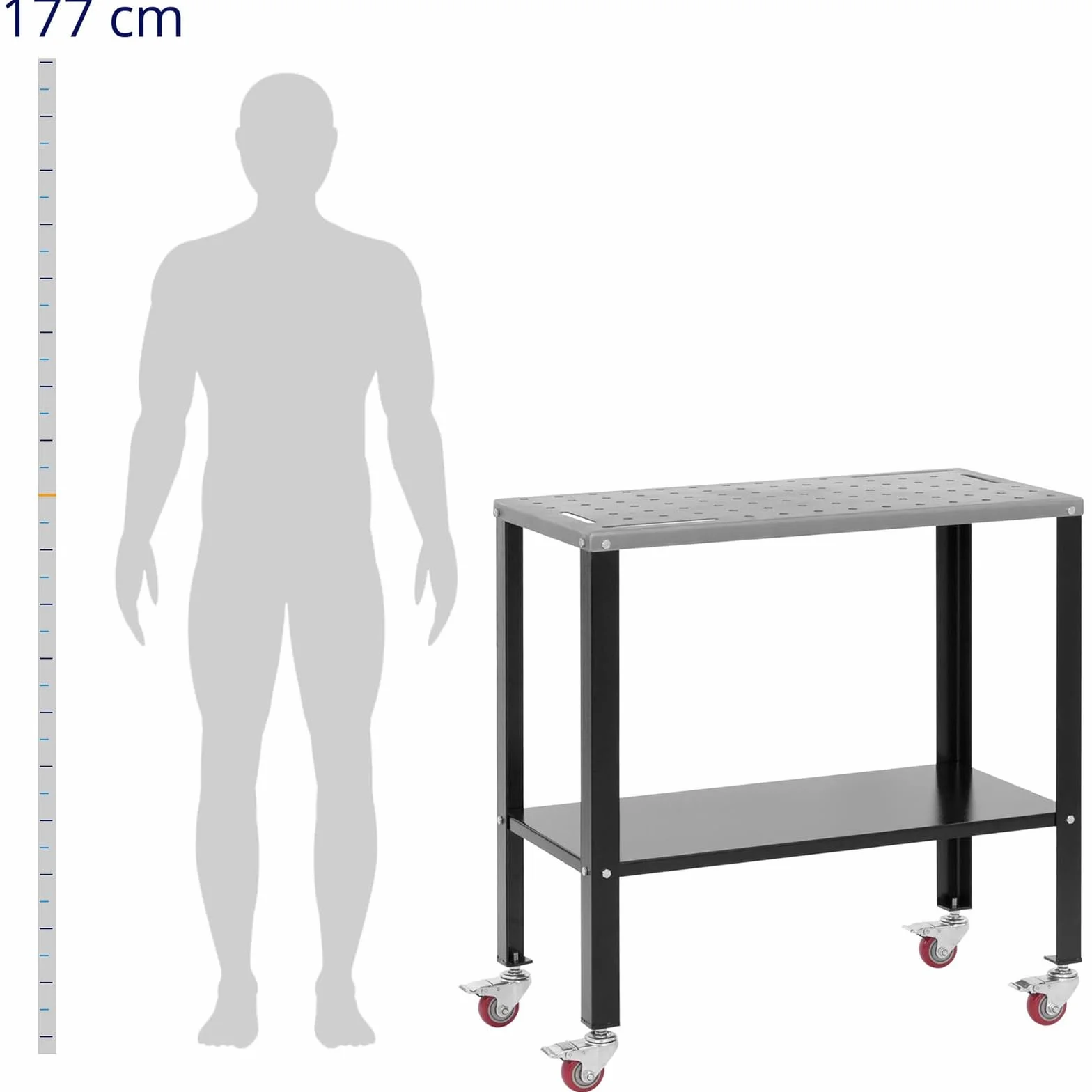 Stamos SWG-TABLE915 stół spawalniczy z kółkami, 544 kg, 91,3 x 46 cm, blacha perforowana