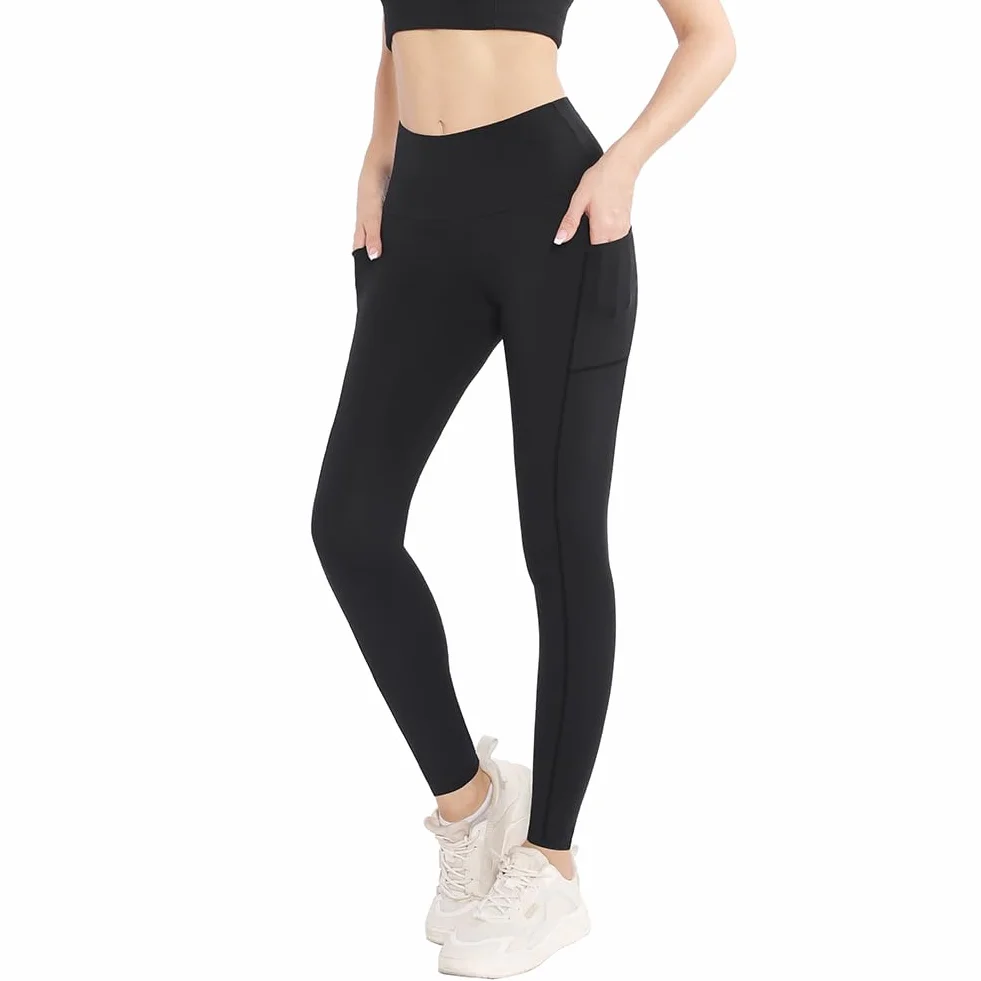 flintronic Legginsy dla kobiet, legginsy z wysokim stanem dla kobiet, damskie legginsy termiczne kontrola brzucha, spodnie gimnastyczne do jogi, gumki do treningu, biegania, sportu, fitnessu, UK