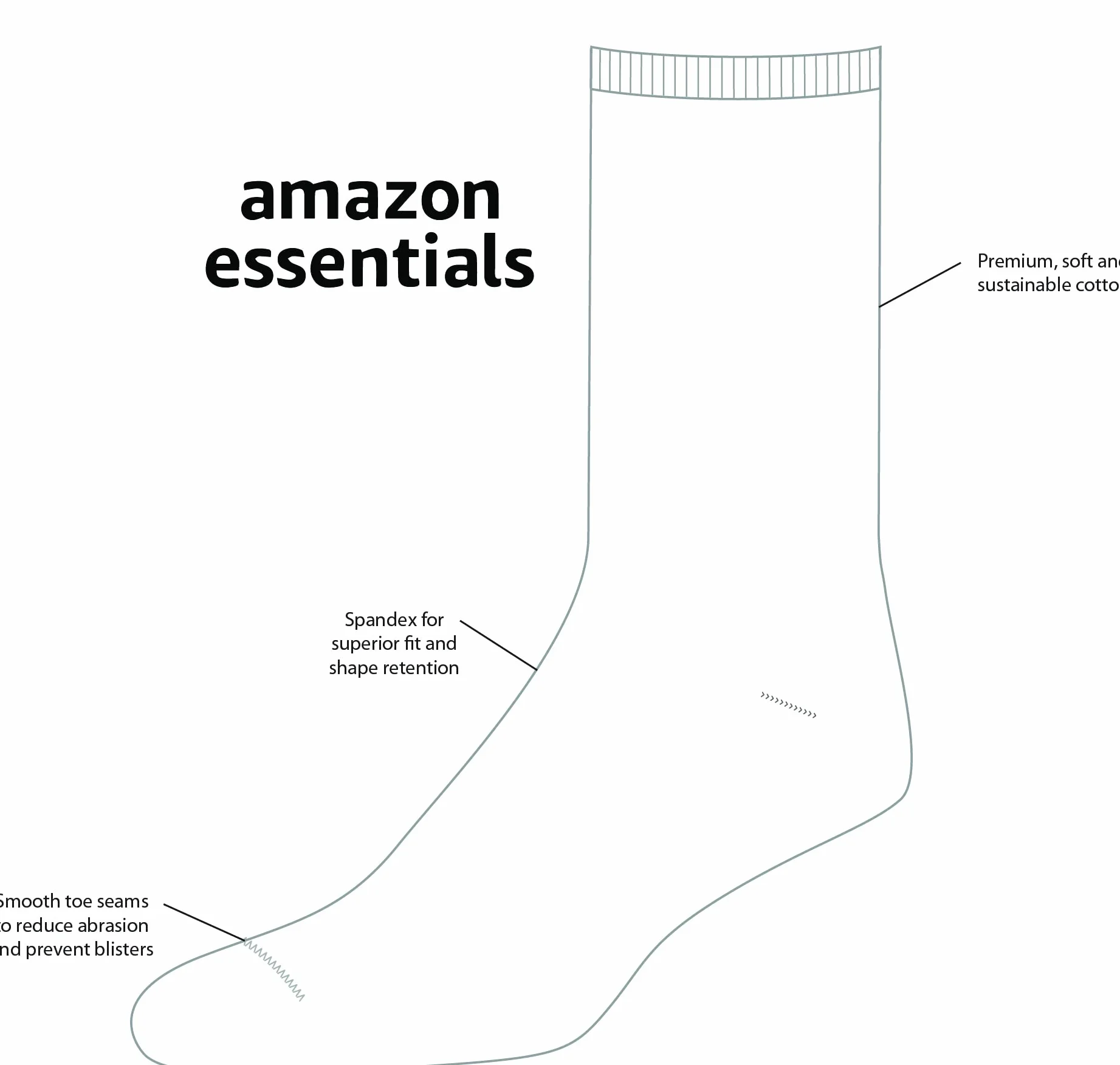Amazon Essentials Skarpety męskie, wzorzyste, 5 par, Granatowa nowość, 8-12