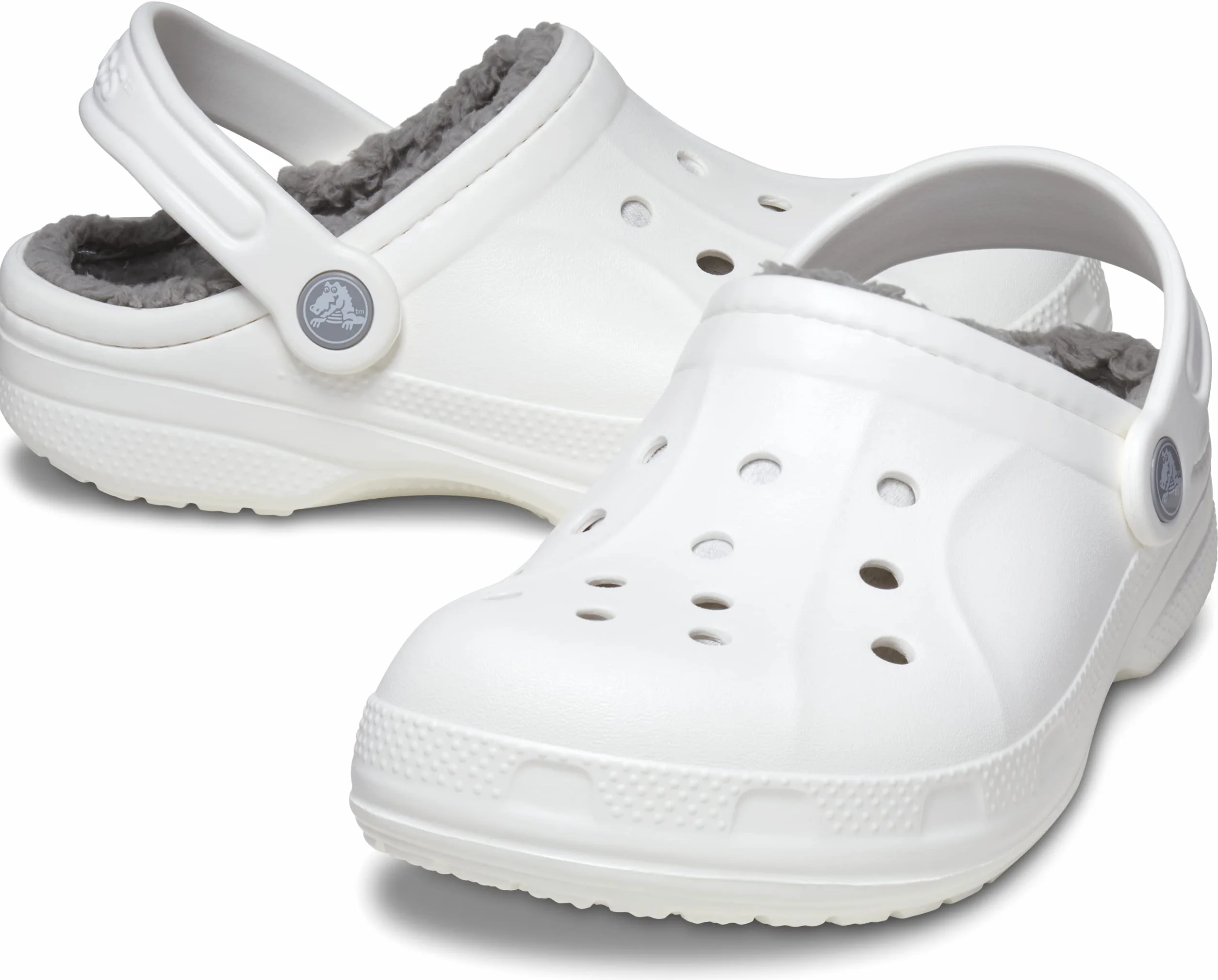 Crocs Unisex Ralen Clog z podszewką K, Biały jasnoszary, 6/7 UK Child