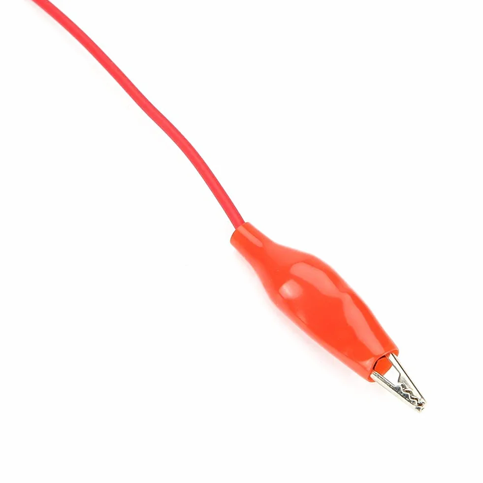 Aramox Zestaw 10 Kolorowych Kabli Testowych z Klipsami Krokodyla, 50 cm, 35 mm, Podwójnie Zakończone, do Testów Elektrycznych