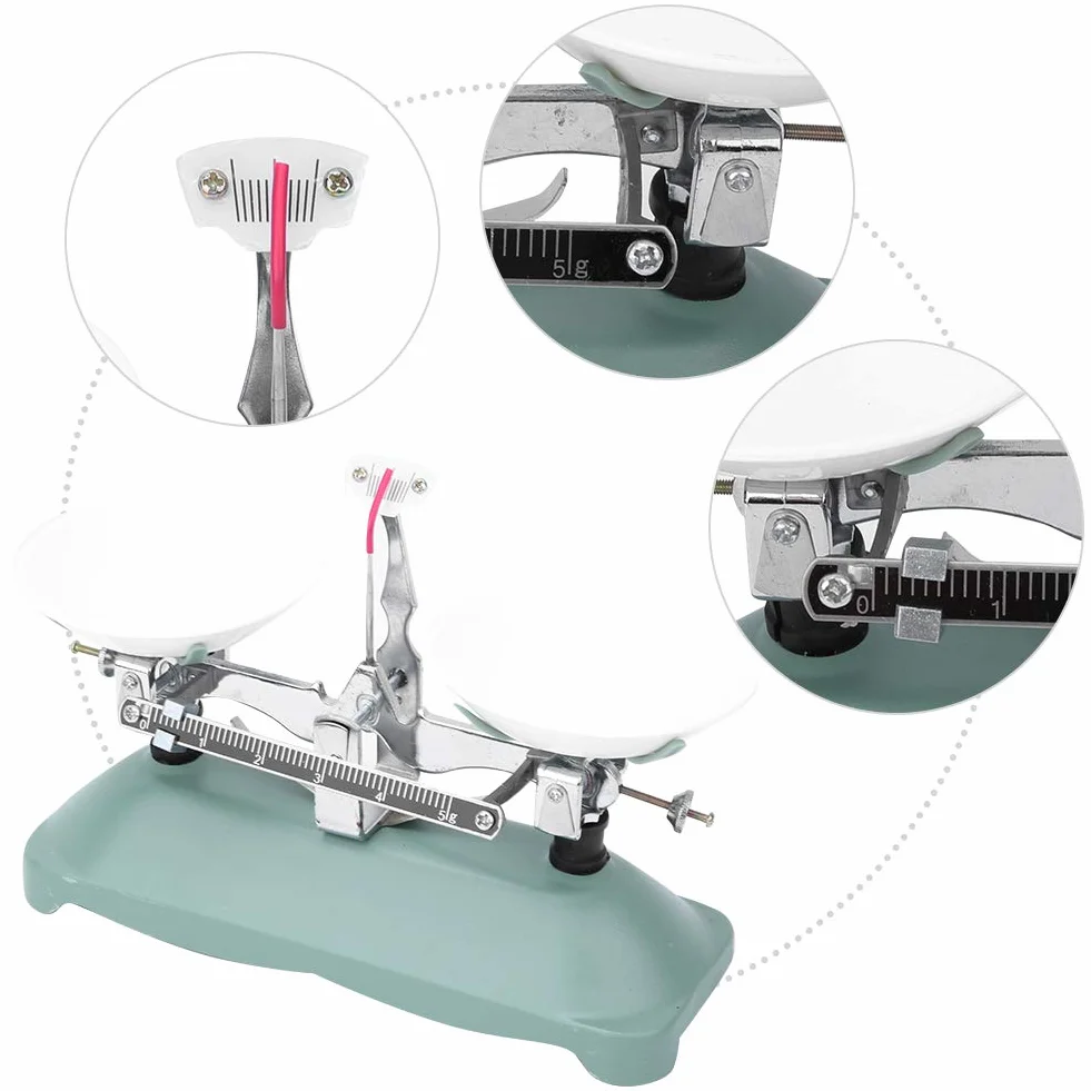 Waga Mechaniczna 100/500 Gramów z Zestawem Obciążników Taca 10g, 20g, 50g, 100g, 200g