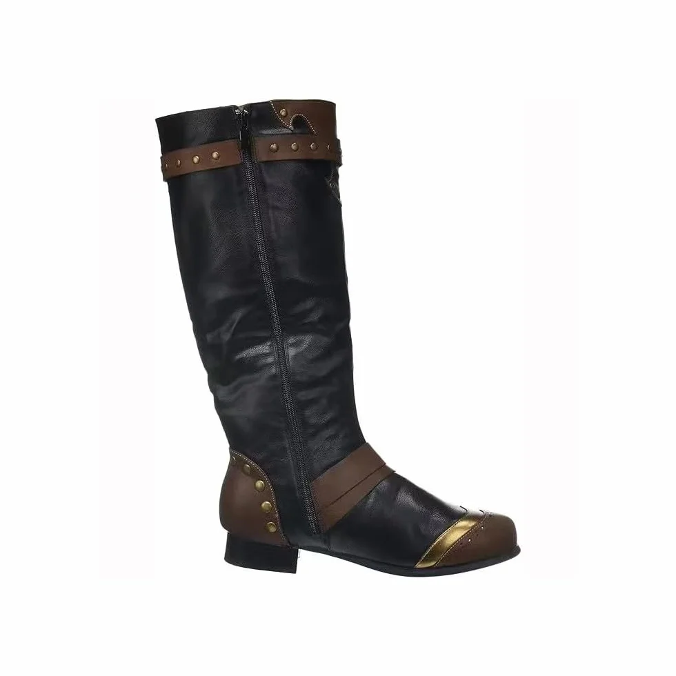 SYJYM Średniowieczne Steampunk Retro Wysokie Buty Męskie Duży Rozmiar