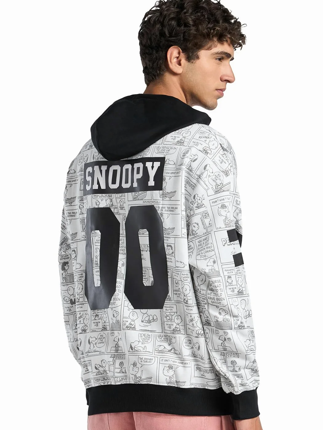 Bewakoof X Peanuts Snoopy męska bluza polarowa z kapturem Bewakoof Heavy Duty 1.0 męska bluza z kapturem odzież zimowa