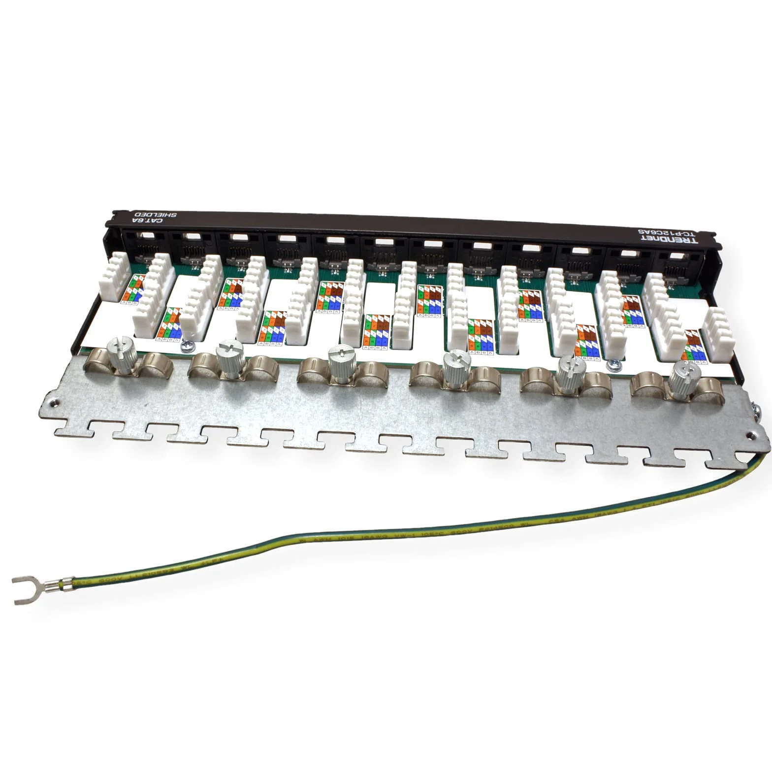 TRENDnet TC-P12C6AS panel krosowy 12-portowy Cat6a ekranowany, do montażu na ścianie