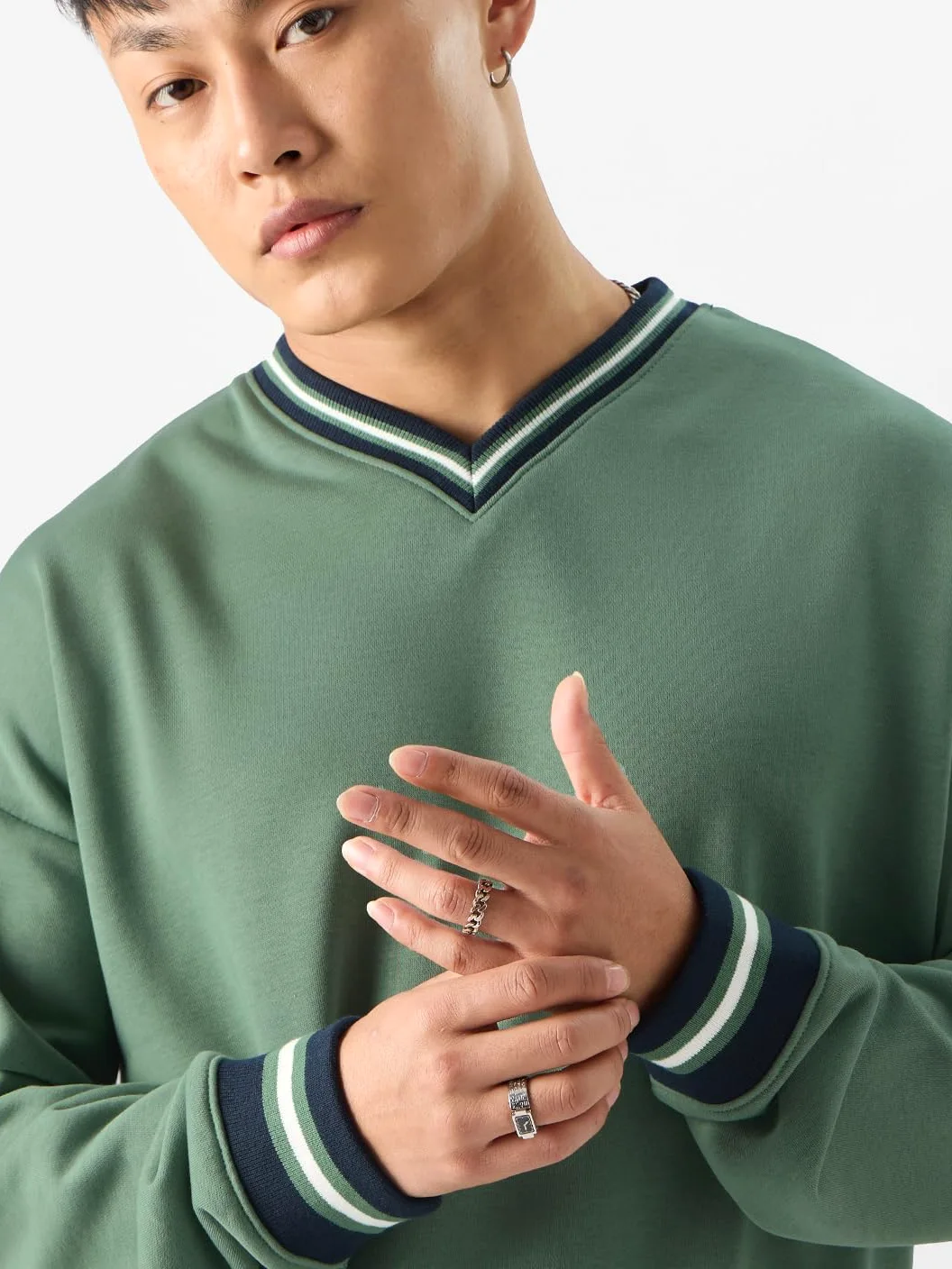 The Souled Store TSS Varsity: BayMen Bluzy oversize zielone