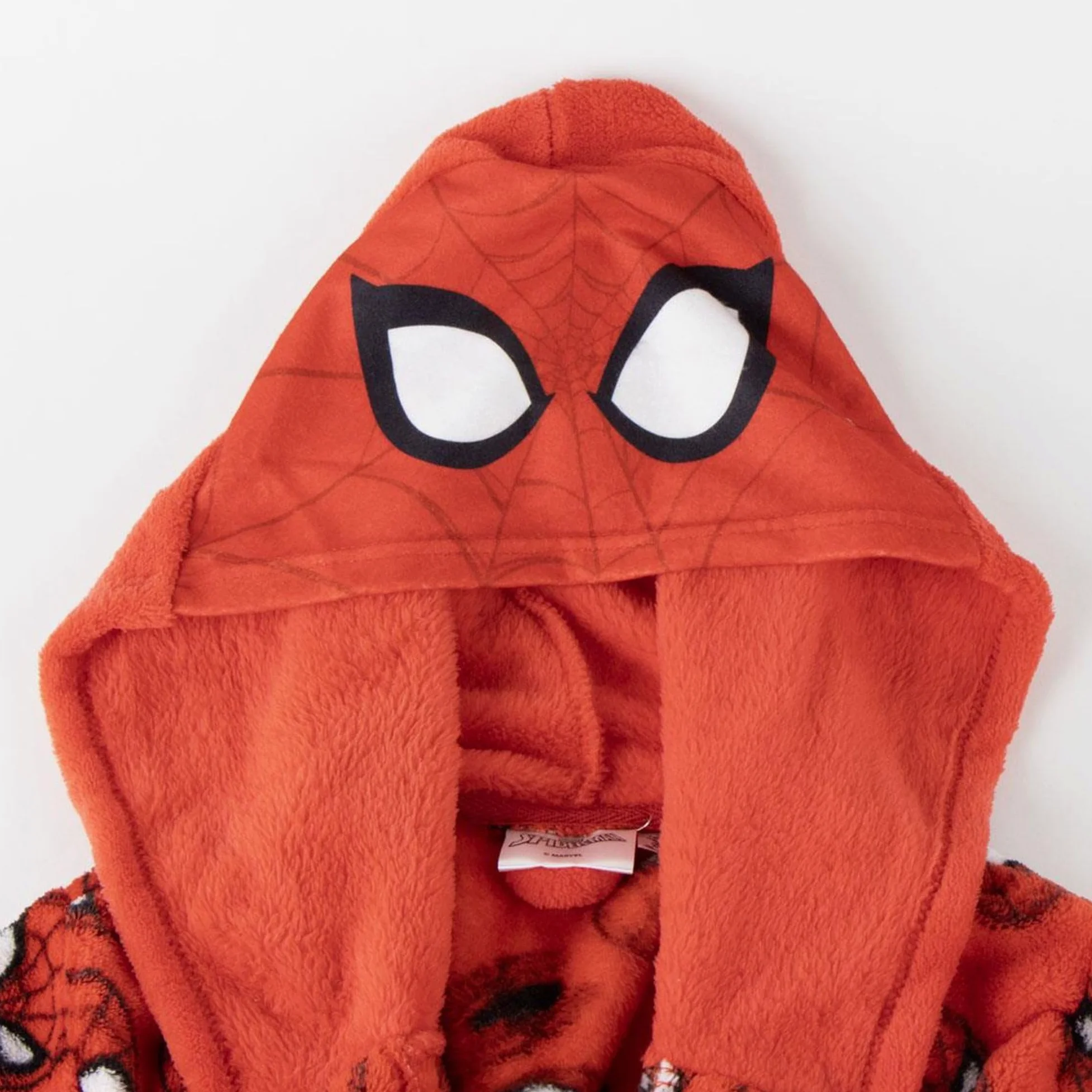 CERDÁ LIFE'S LITTLE MOMENTS Miękki szlafrok z kapturem i paskiem – Szlafrok Spiderman Ciepły i wygodny materiał polarowy, uniseks dla dzieci, Spiderman, 4 lat