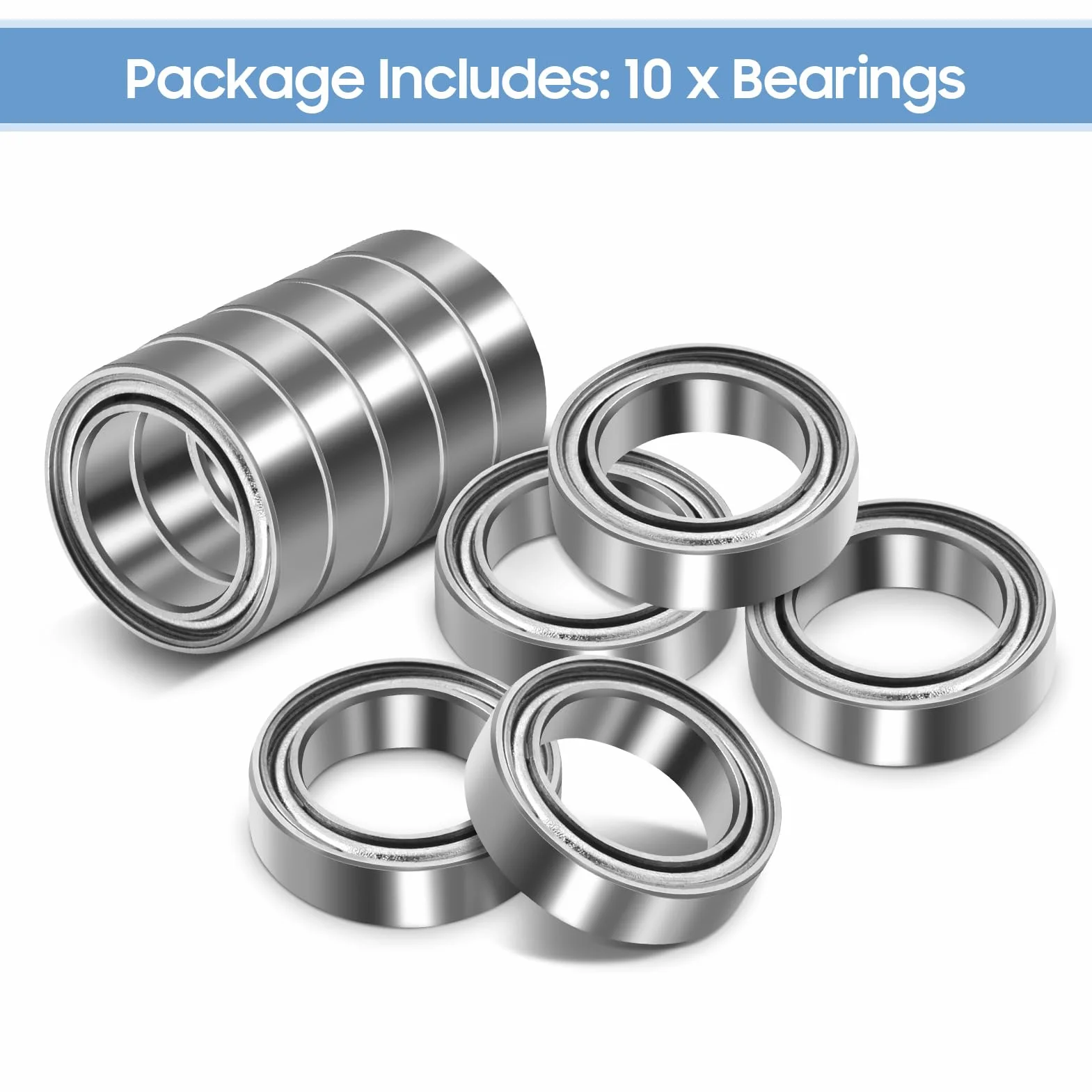 Yosoo Health Gear 10 szt. 10 x 15 x 4 mm metalowe ekranowane łożyska kulkowe, 6700zz cienkie przekrój łożyska kulkowe