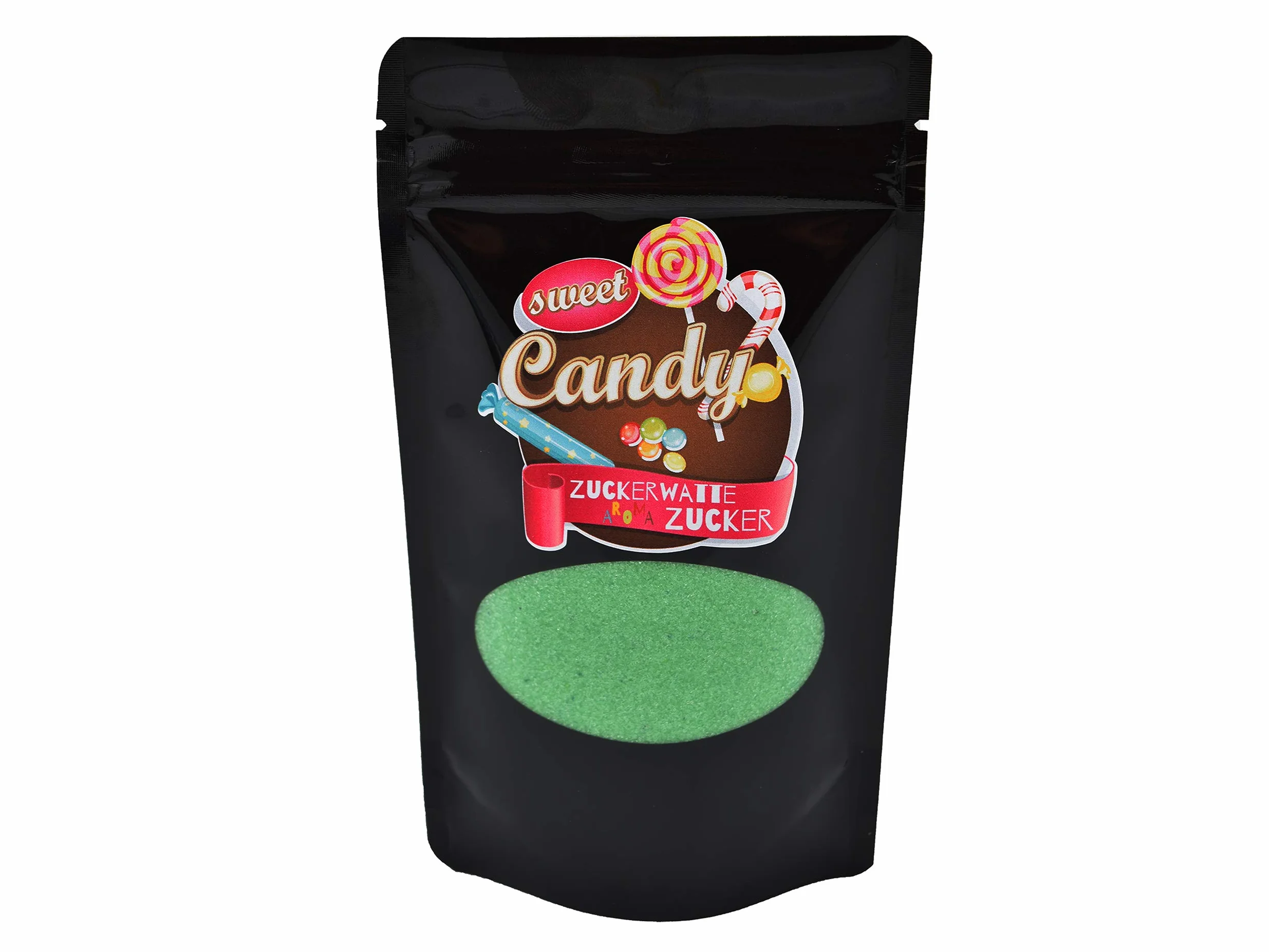 Hopser Food Fun Cukier aromatyczny | smak Waldmeister | cukier kolorowy do waty cukrowej, maszyn do waty cukrowej, popcornu, dekorowania, 1 x 200 g