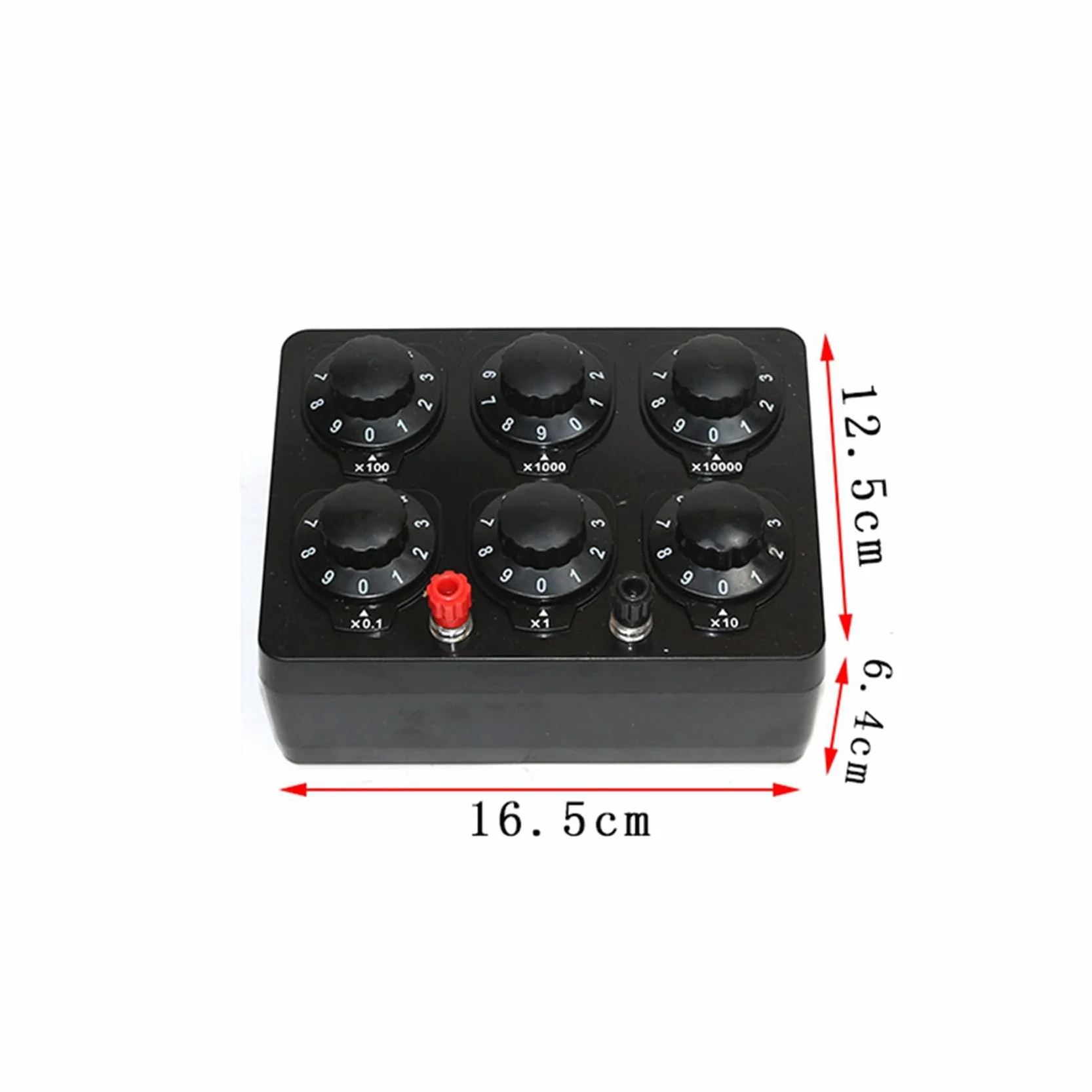 2X 0-99999.9 Ohm Prosta skrzynka oporowa zmienna dokładność rezystancja dekada Instrument dydaktyczny pudełko oporu dydaktycznego