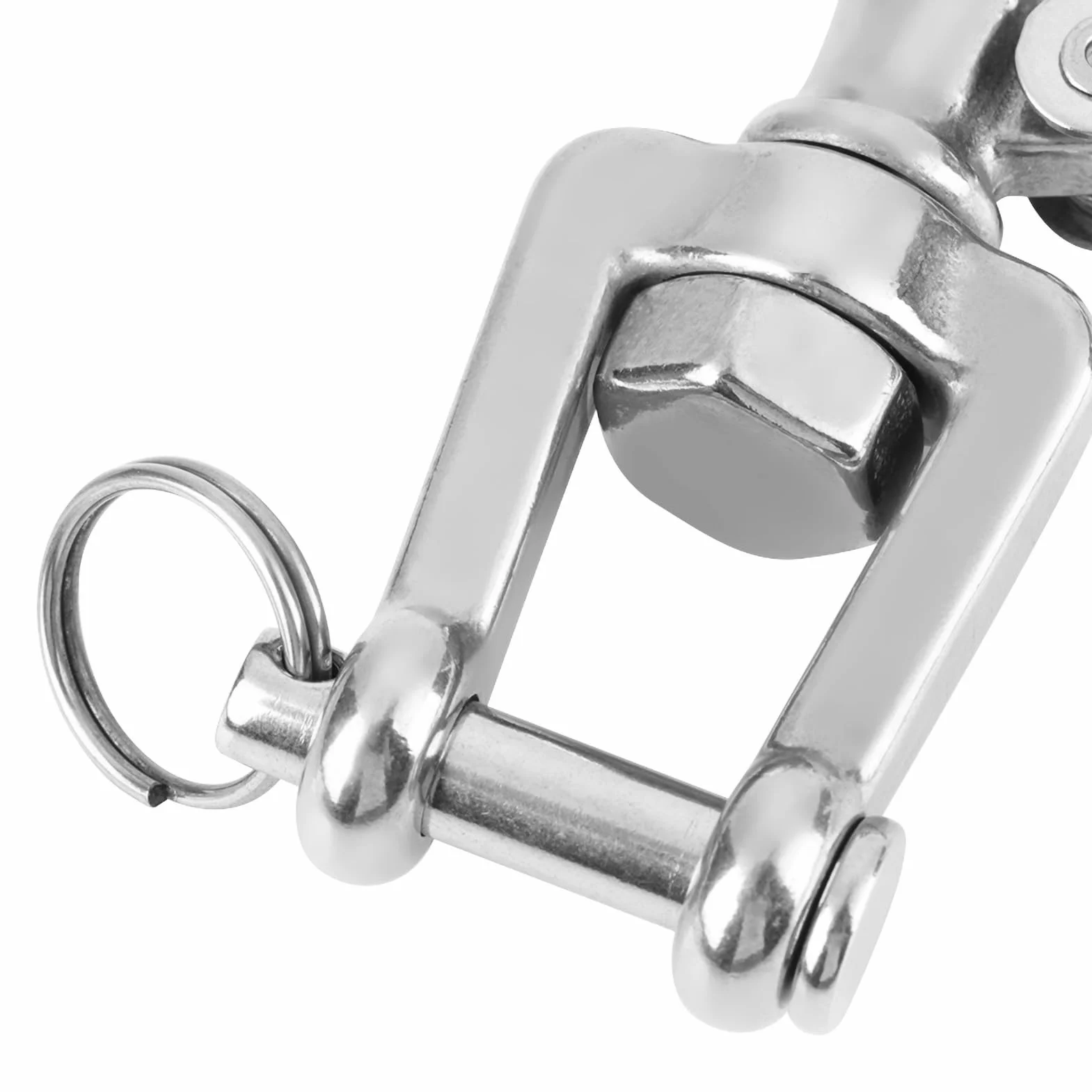 Sicherheits-Haken 304 Edelstahl-Schwenker-anhebender Haken-Stahlaugen-Haken mit Verschluss-Rigging-Zusatz 650kg / 1000kg(650kg)