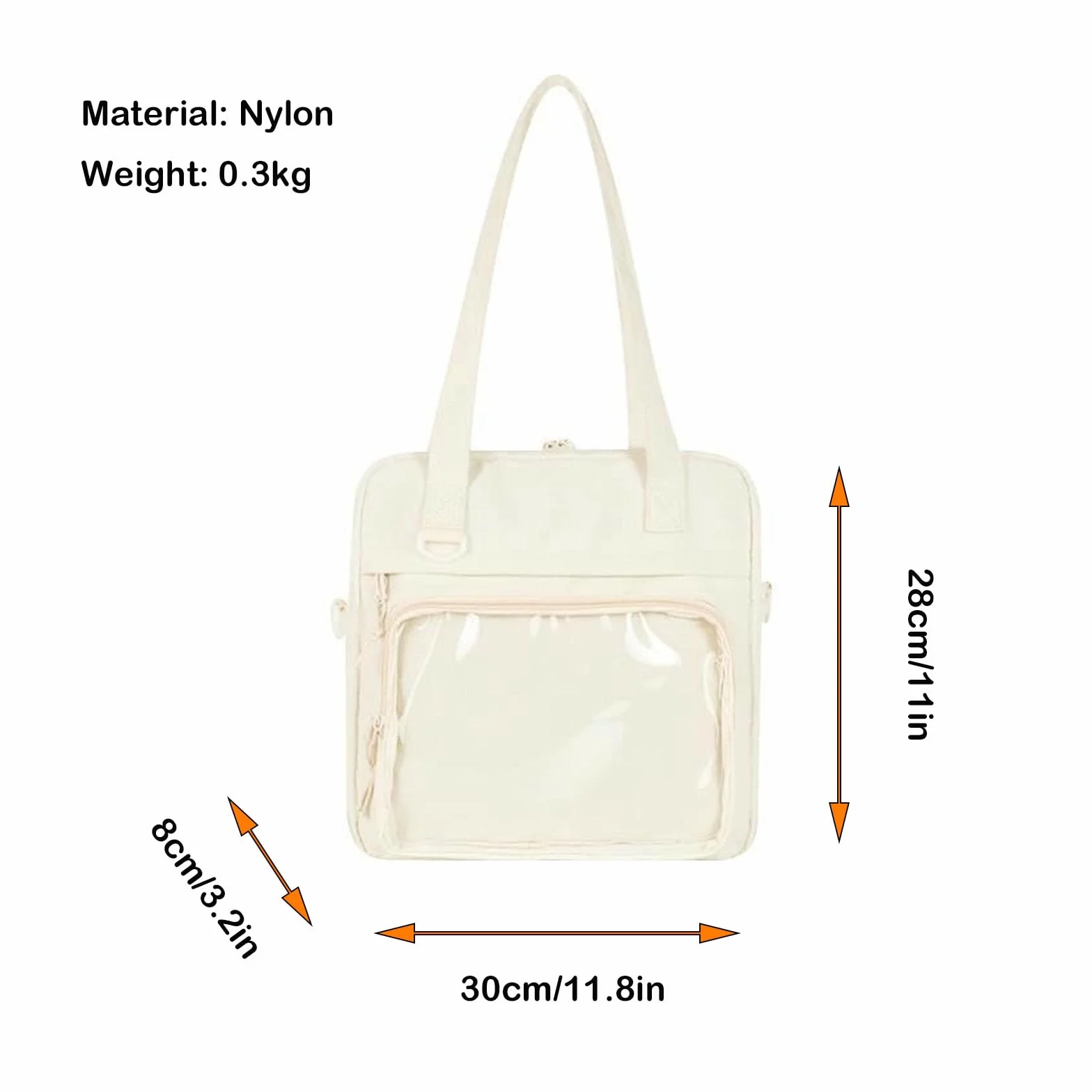 Kawaii torby crossbody dla kobiet Ita torby kurierskie urocza przezroczysta torba ITA japońskie torby na ramię w stylu anime idealne dla studentów i codziennego użytku, przezroczysta torba na ramię