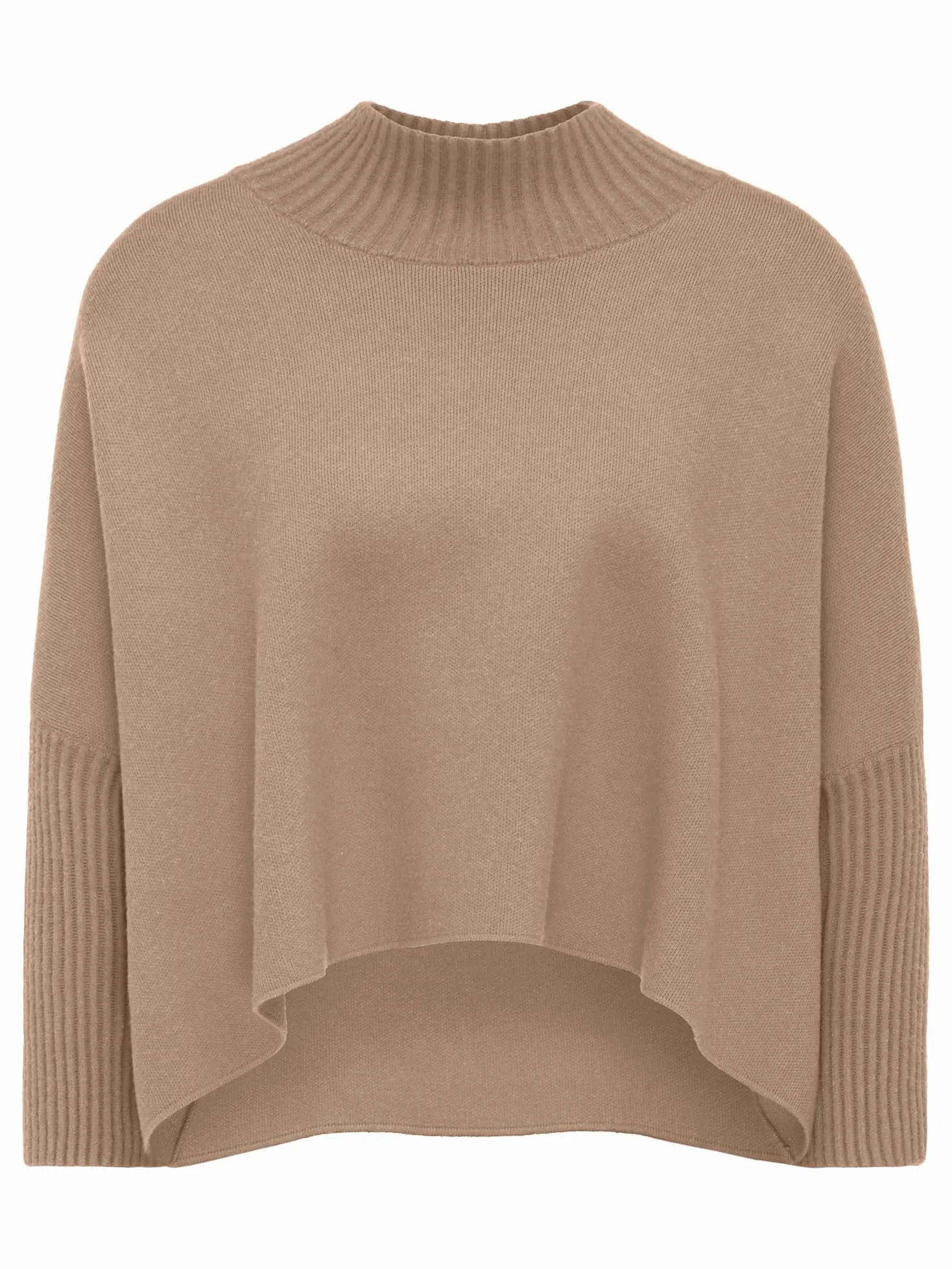 ApartFashion APART sweter oversize z wysokiej jakości materiału syntetycznego, koniak, 34