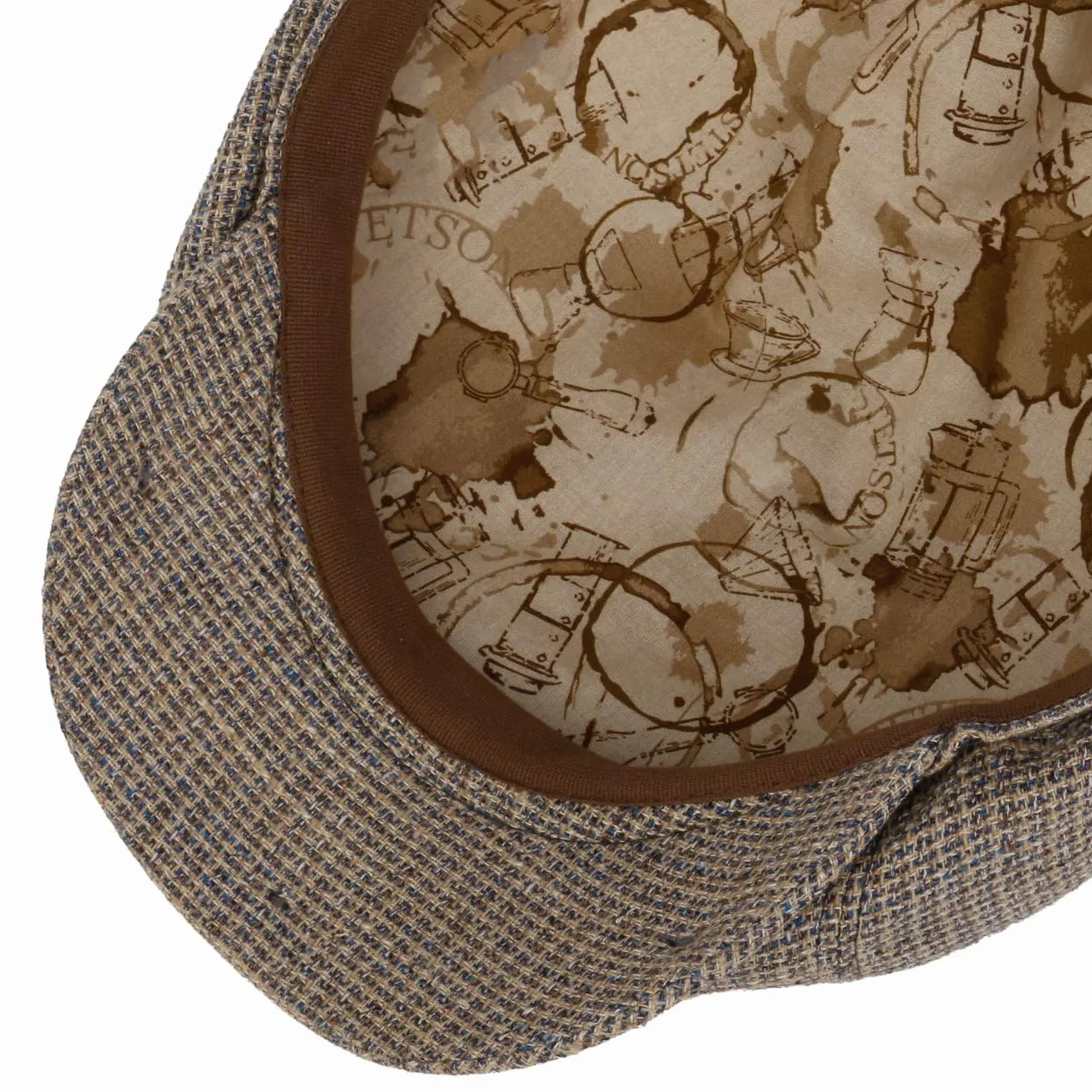 Stetson Hatteras czapka z daszkiem w kształcie Hatteras, przędza barwiona kawą, męska, wiosna lato