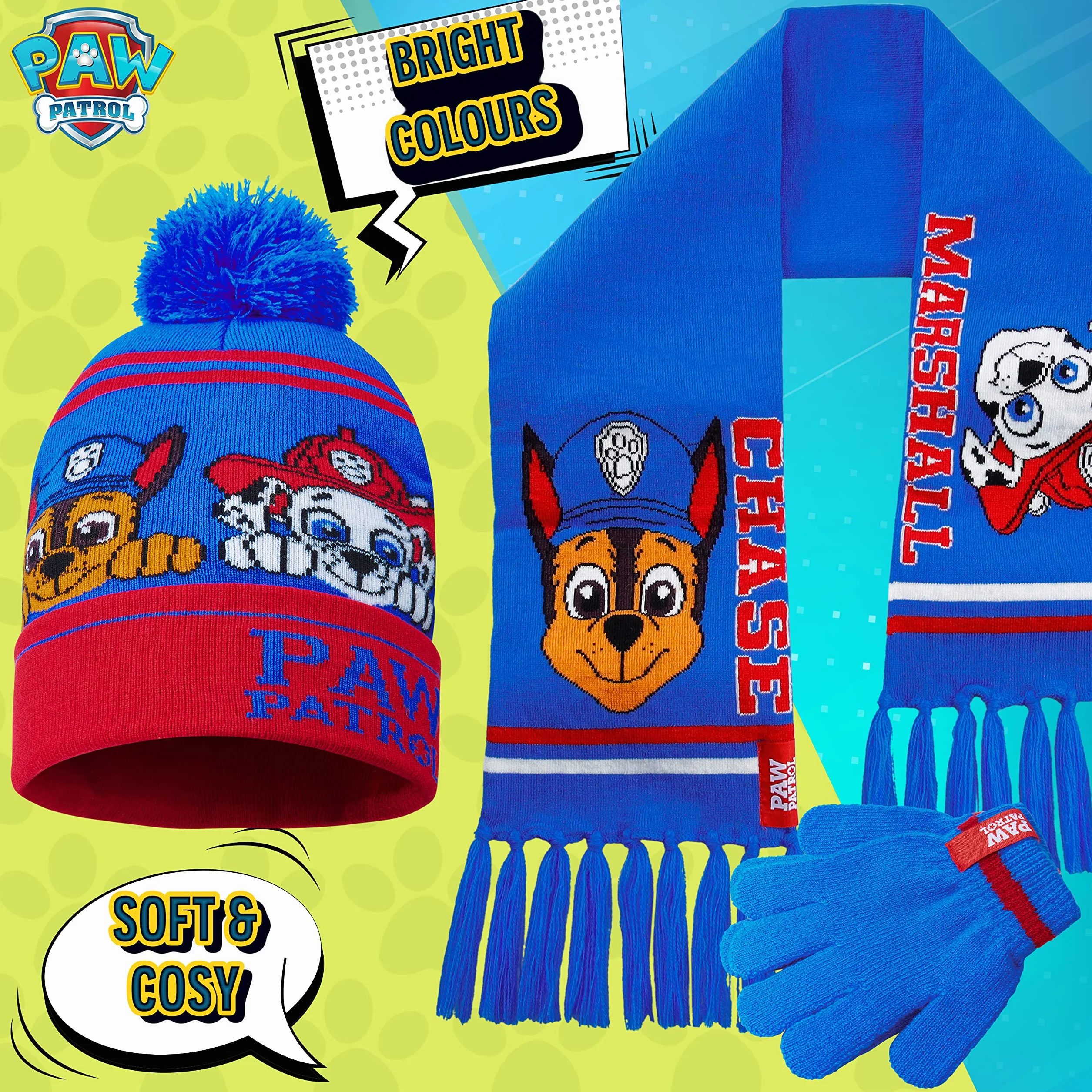 PAW PATROL Chłopięcy zestaw akcesoriów zimowych