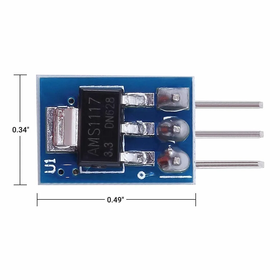 10 sztuk 5 V do 3,3 V Step-Down Buck moduł zasilacza DC 4,75 V-12 V do 3,3 V regulator napięcia 800 mA LDO Buck zestaw lutowniczy do Arduino