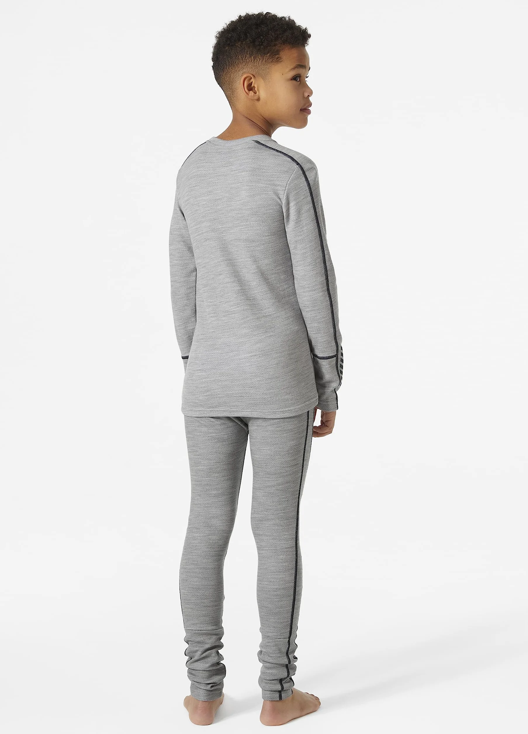 Helly Hansen Jr LIFA Merino Midweight zestaw szary melanż 14