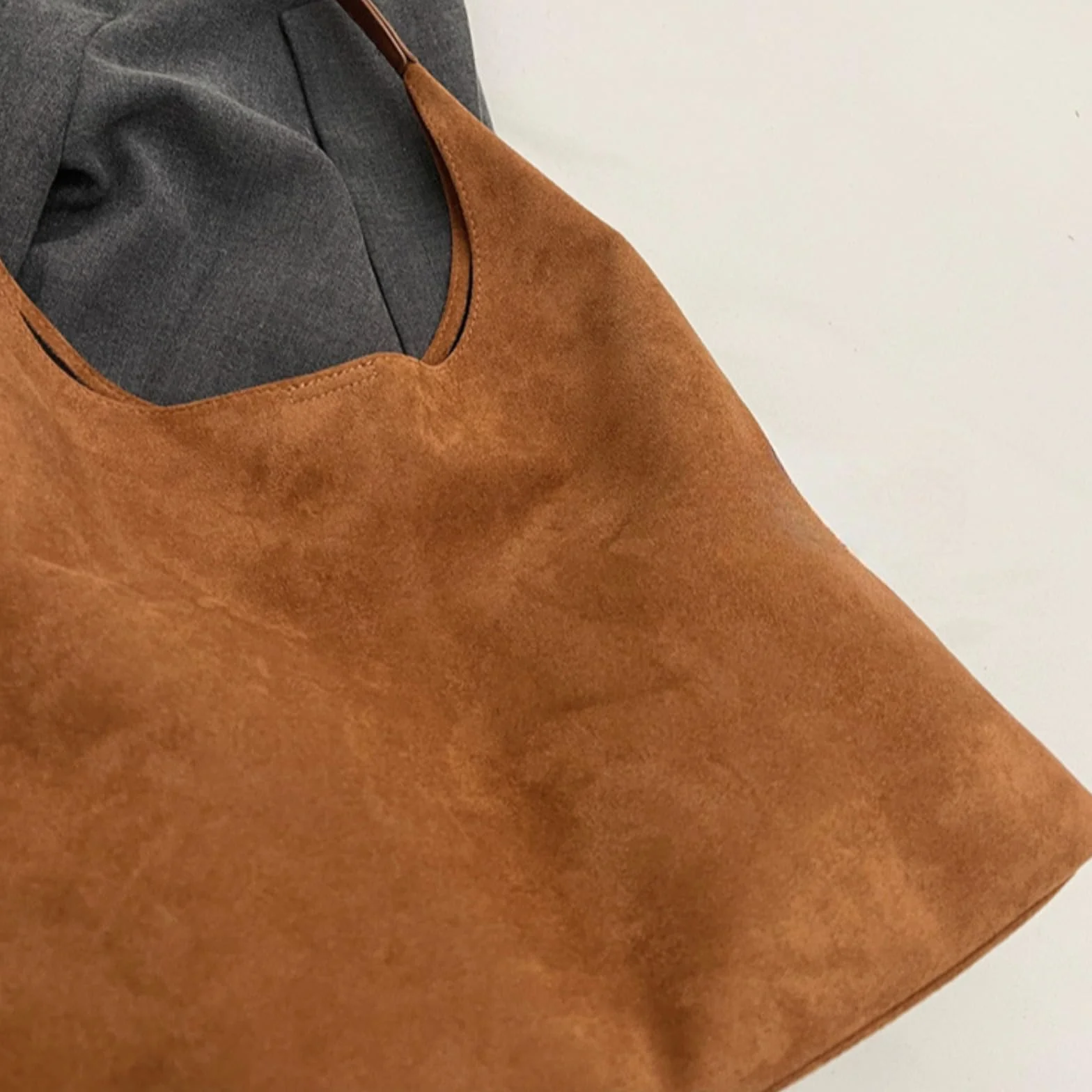 Torebka ze skóry PU, ze sztucznego zamszu, torba na ramię, torba hobo, damskie torby na ramię, retro, damskie torby hobo, do podróży, szkoły, na uczelnię, do pracy