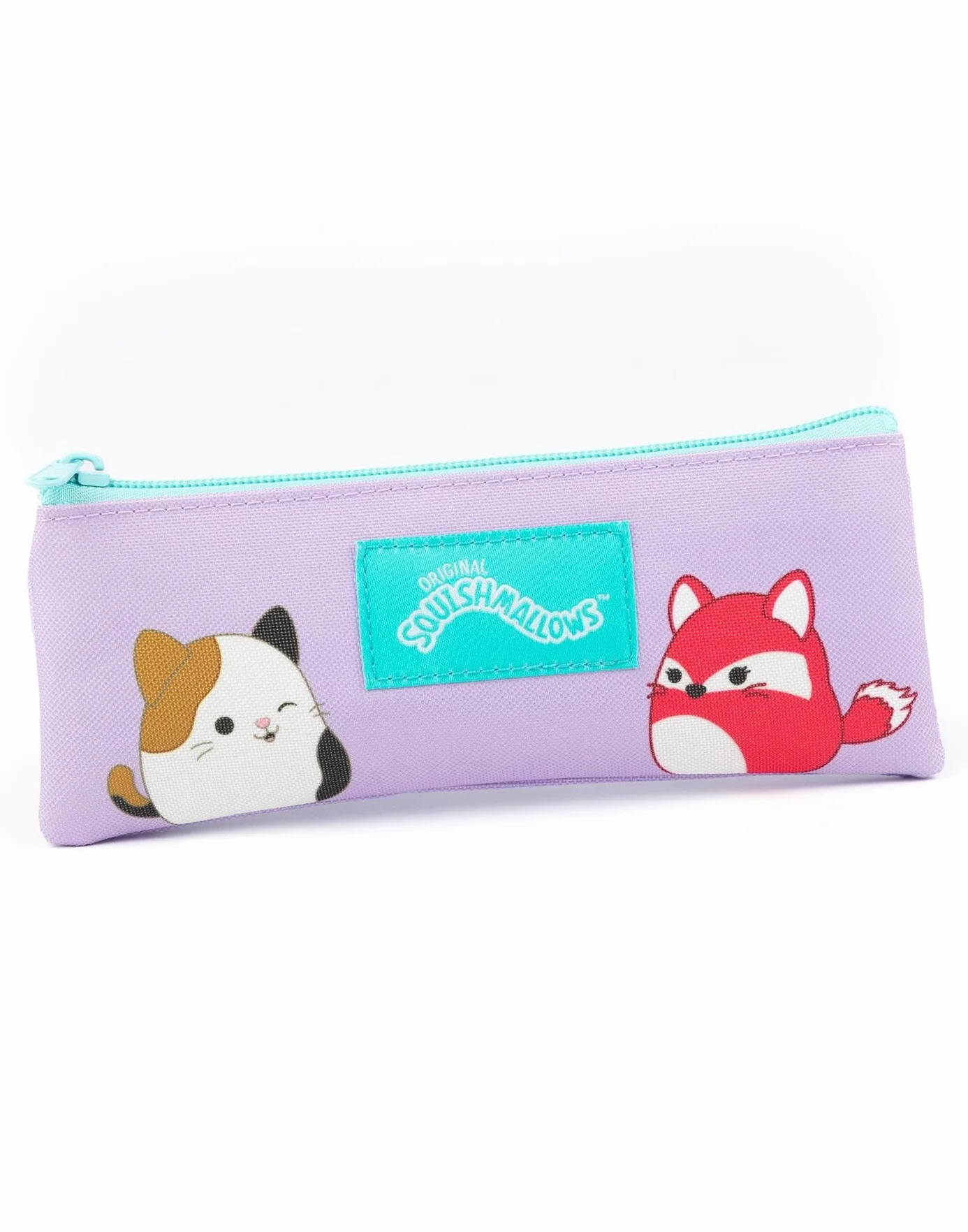 Squishmallows Girls Backpack Zestaw 4 elementowy plecak torba lunch butelka woda piórnik Fioletowy