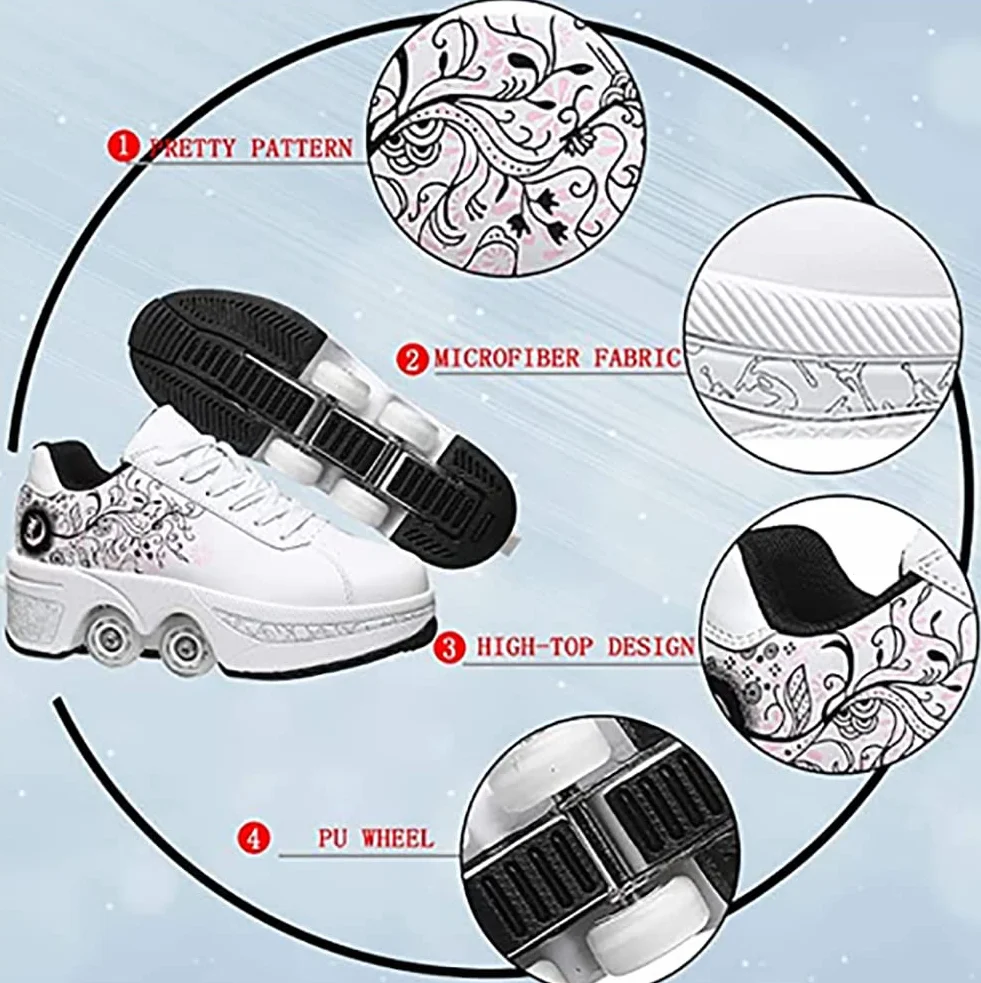 butowrotki, buty dziecięce z wrotkami, buty sportowe, buty do biegania, trampki z wrotkami, dla dziewcząt i kobiet