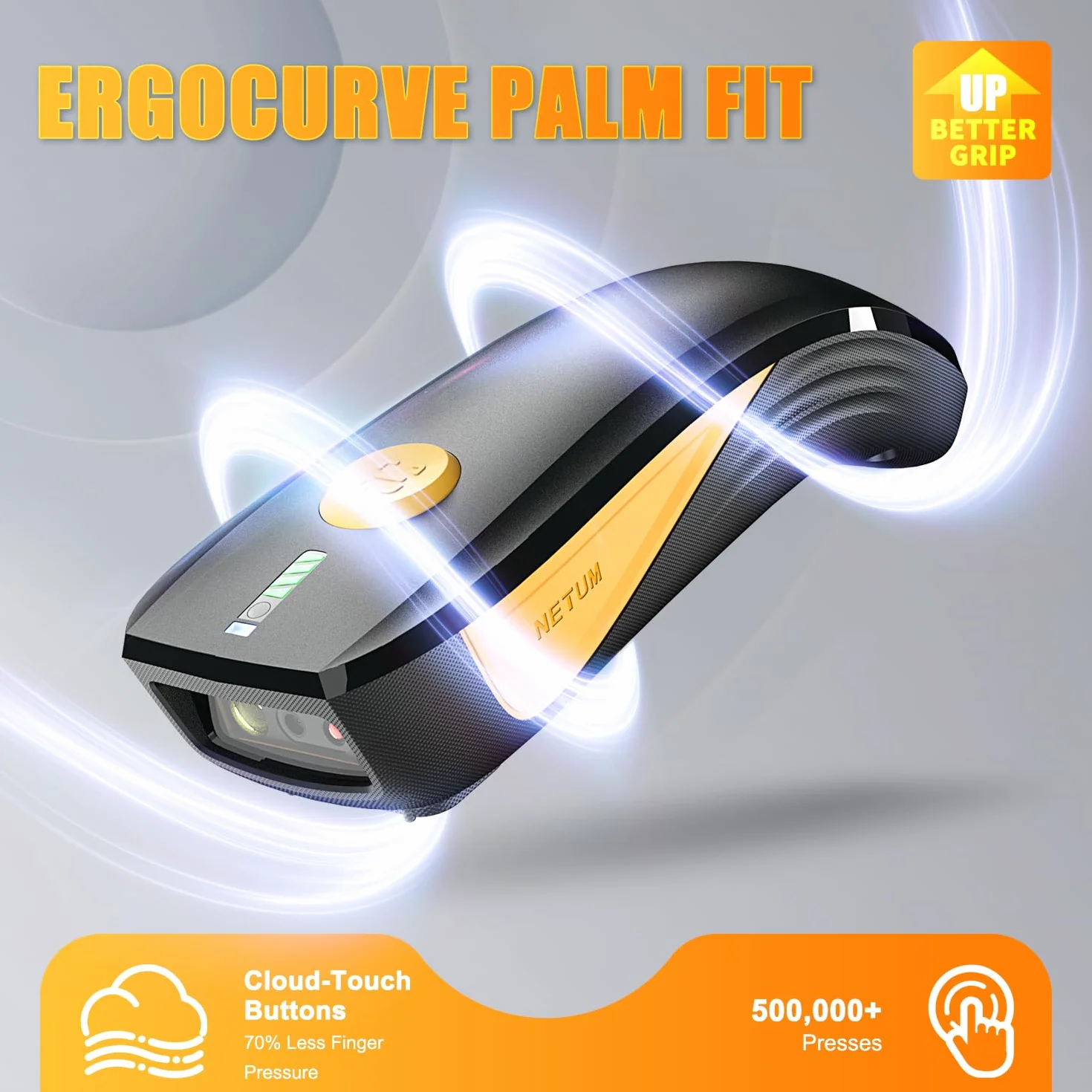NETUM CS7501 Skaner Kodów QR – Ulepszony Skaner Kodów Kreskowych Bluetooth, Mini Przenośny Czytnik Kodów Kreskowych 1D i 2D do Zarządzania Zapasami, Bezprzewodowy Skaner Obrazów do Tabletów, Systemów