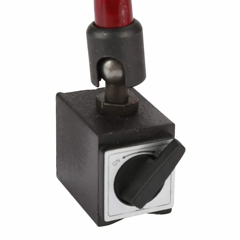 0.01mm czujnik zegarowy z uchwytem magnetycznym 0~0.8mm magnetyczny stojak pomiarowy ze wskaźnikiem zegarowym akcesoria tokarskie metalowe