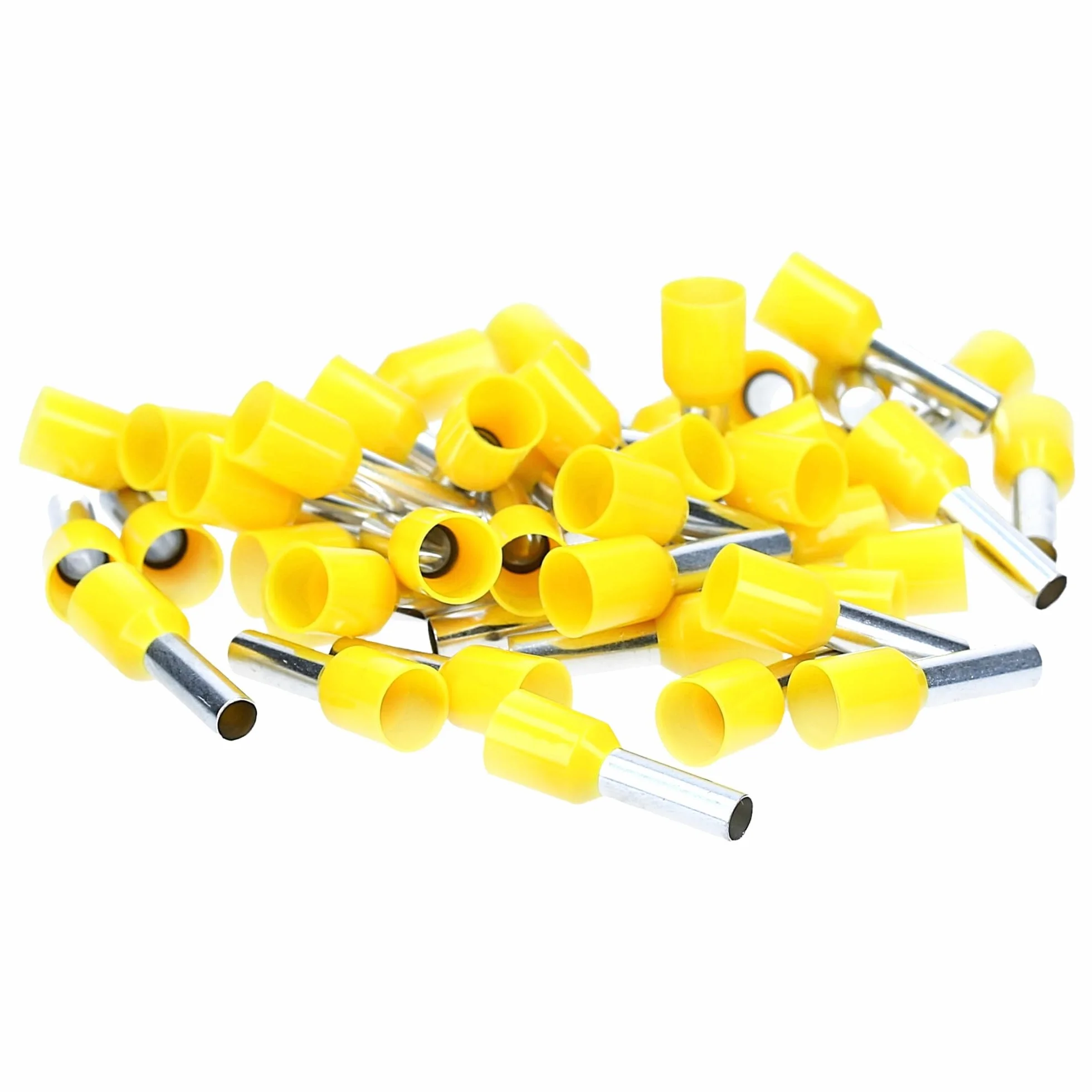 Kalitec AE612GESB 20 sztuk tulejek kablowych, izolowane, 6,0 mm², długość 12 mm, żółte, Made in Germany, jakość przemysłowa