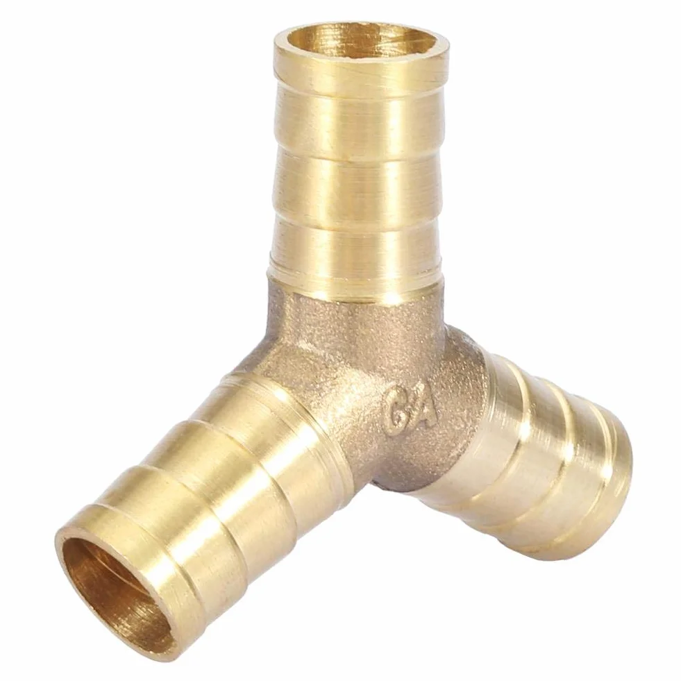 Mosiężny wąż Barb 3-drożny adapter złącza do paliwa powietrze woda gazowa rura oleju (12 mm 2 szt.)