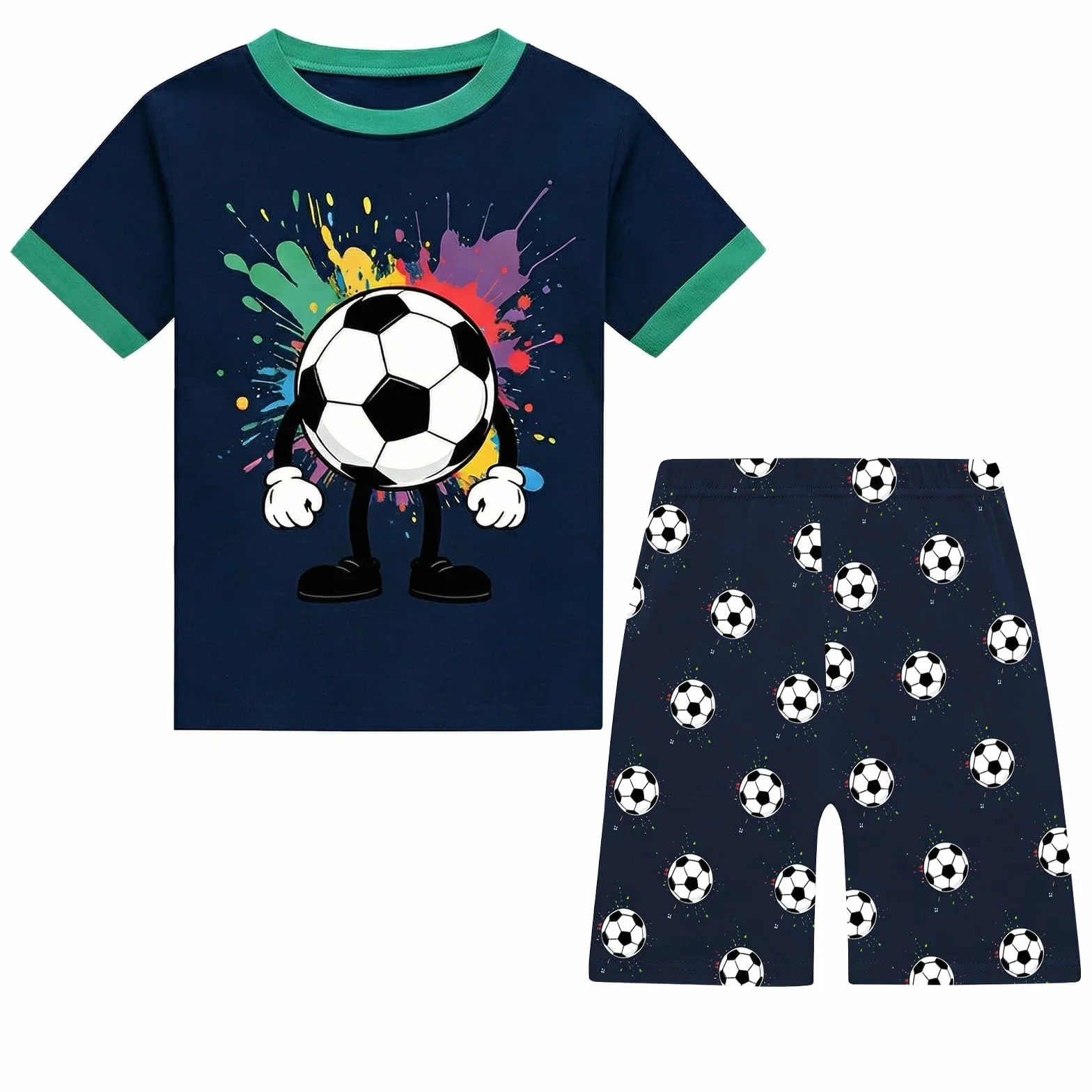JinBei Dziewczęcy zestaw piżam z krótkim rękawem T-shirt i szorty zestaw letnie piżamy bielizna nocna codzienna bielizna nocna piżamy topy zestawy dziewczyna prezent ubrania dla dzieci odzież
