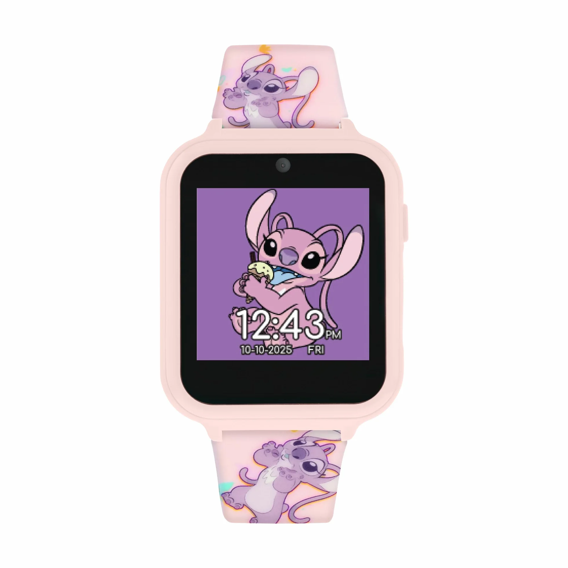 Disney Kids Lilo & Stitch Anioł Różowy Cyfrowy Interaktywny Zegarek z Silikonowym Paskiem