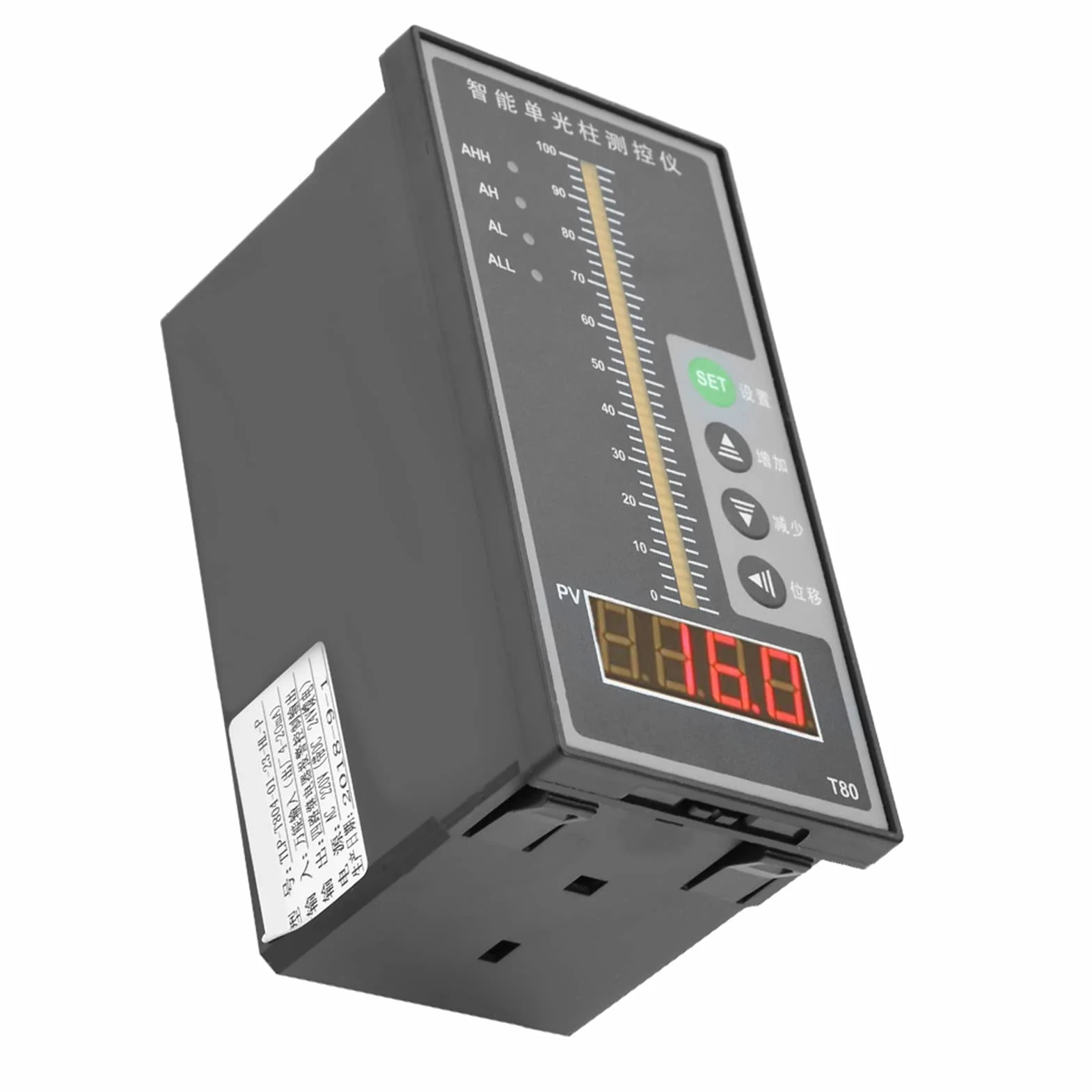 Inteligentny Regulator Ciśnienia AC220V, Wskaźnik Poziomu Cieczy T80, 4-20mA, Precyzyjny Czujnik Poziomu w Kolumnie Świetlnej