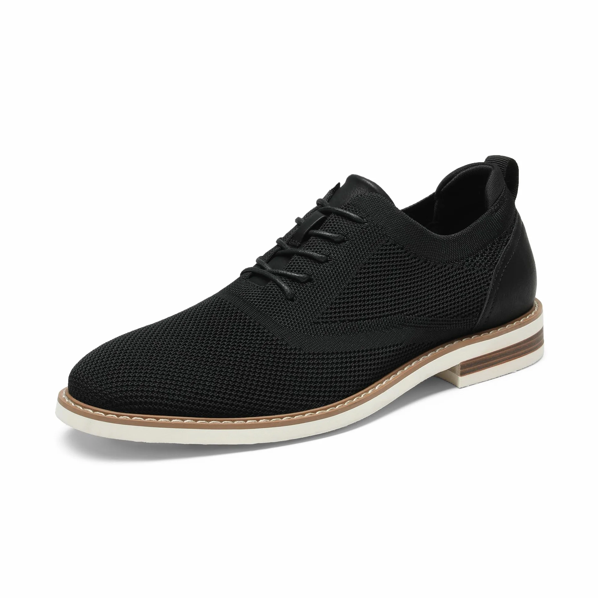 Bruno Marc Męskie buty garniturowe, oddychające, dziergane, na lato, sznurowane, formalne, nowoczesne, klasyczne