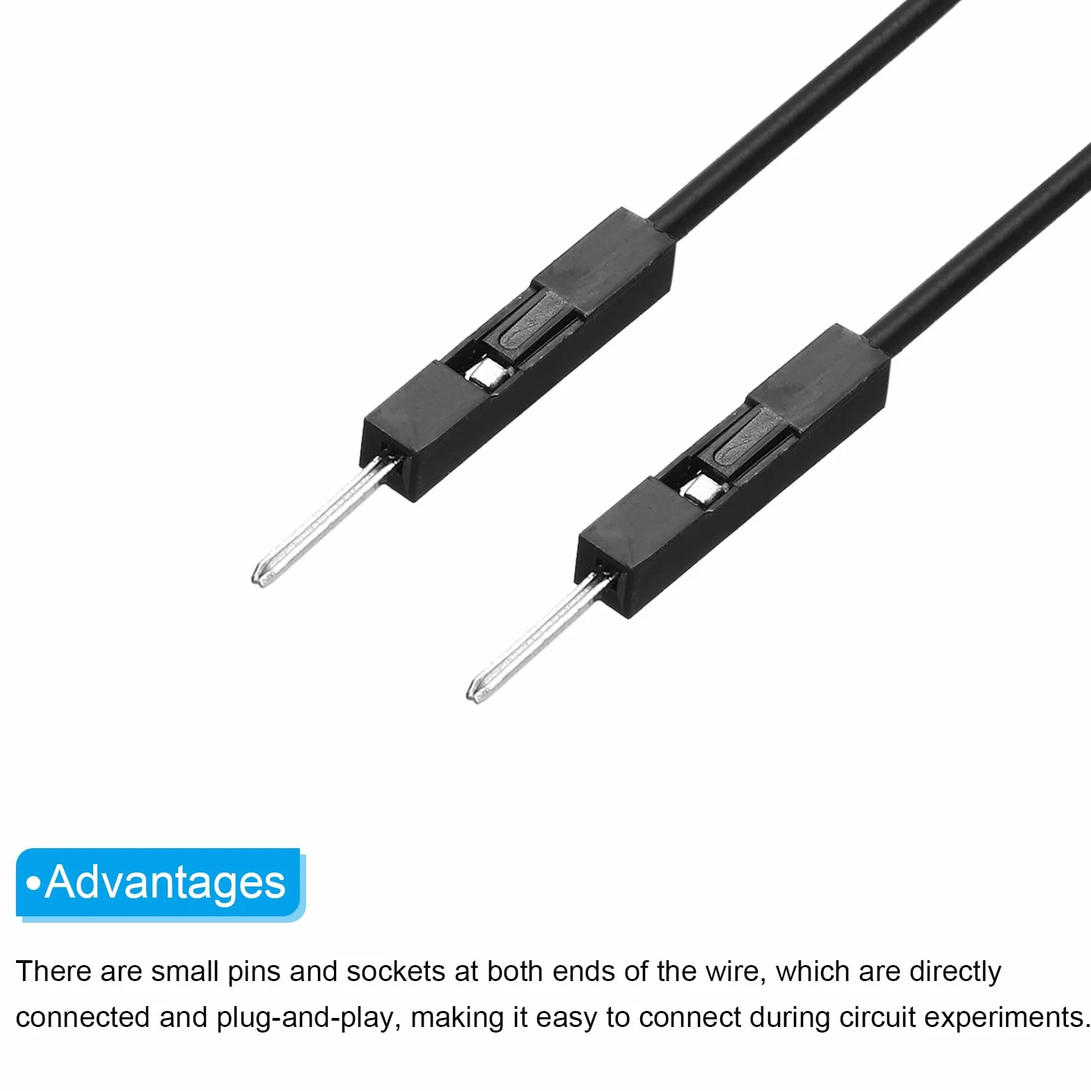 QUARKZMAN Wtyczka na wtyczkę, 40-biegunowy kabel połączeniowy do płytek wtykowych, wymiar rastra 2,54 mm, kabel płaski, długość 10 cm, elektroniczny kabel taśmowy do elektroniki, 1 sztuka