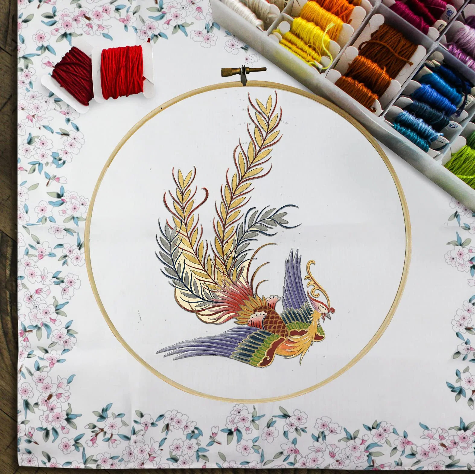 Chusteczka damska bawełna pranie w pralce - 45 x 45 cm chusteczki dla kobiet miękka bawełna, 100% 60S bawełniane chusteczki damskie, damskie chusteczki bawełniane, kwiatowy nadruk rękawiczki dla kobiet 6 szt, wielobarwny, L